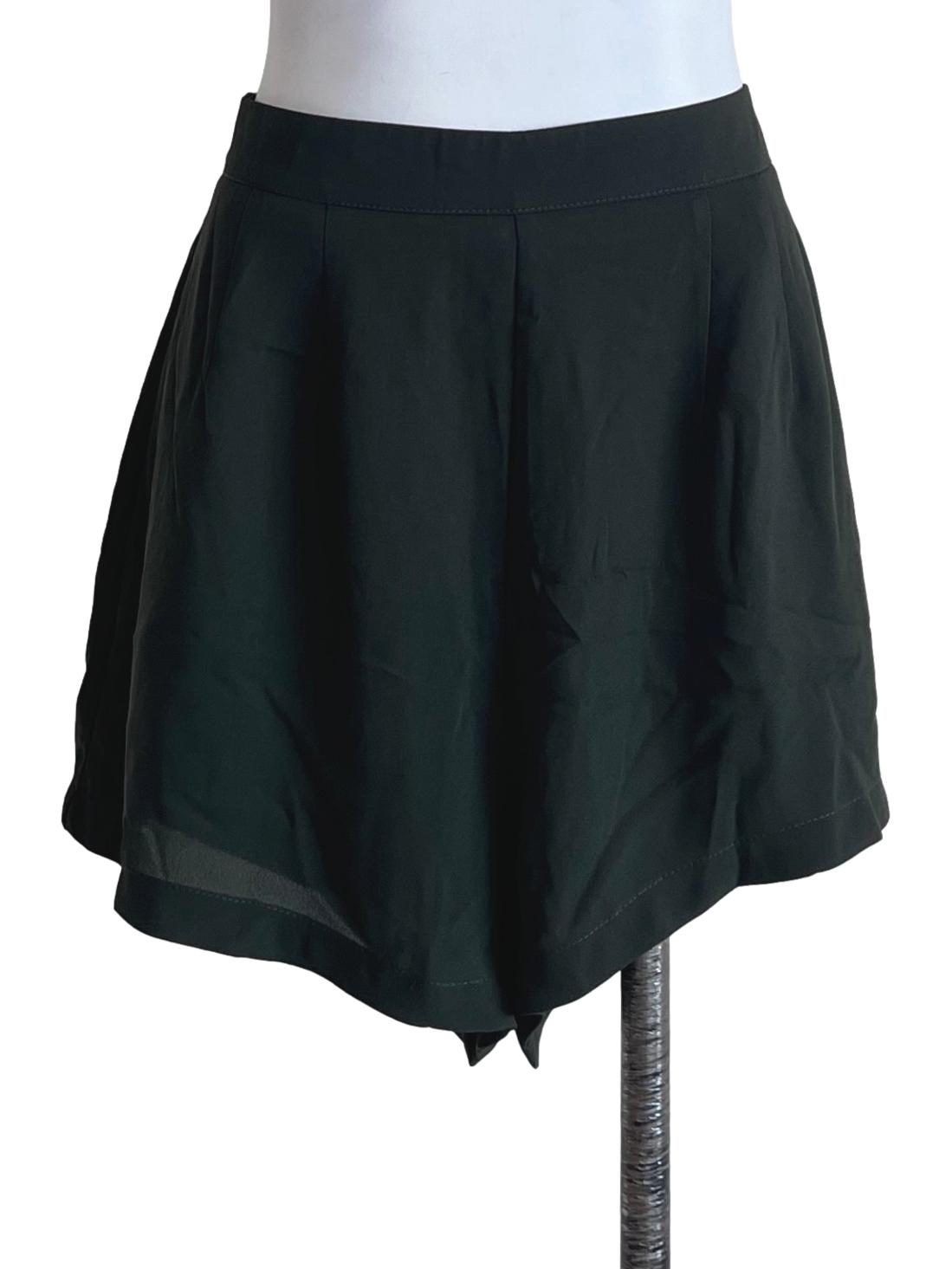 Juniper Green Flared Shorts