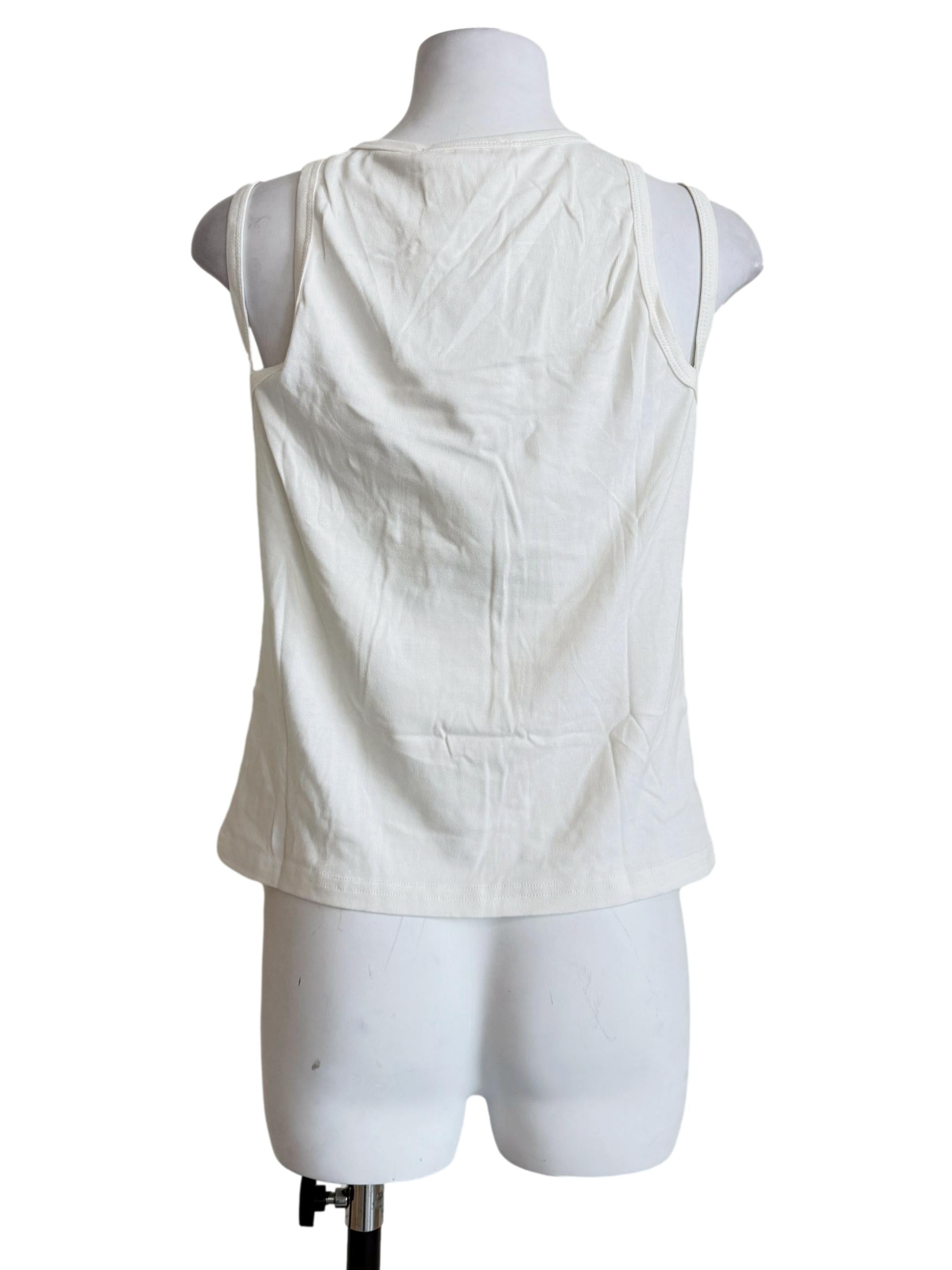 White Jayla Double Strap Tank Top