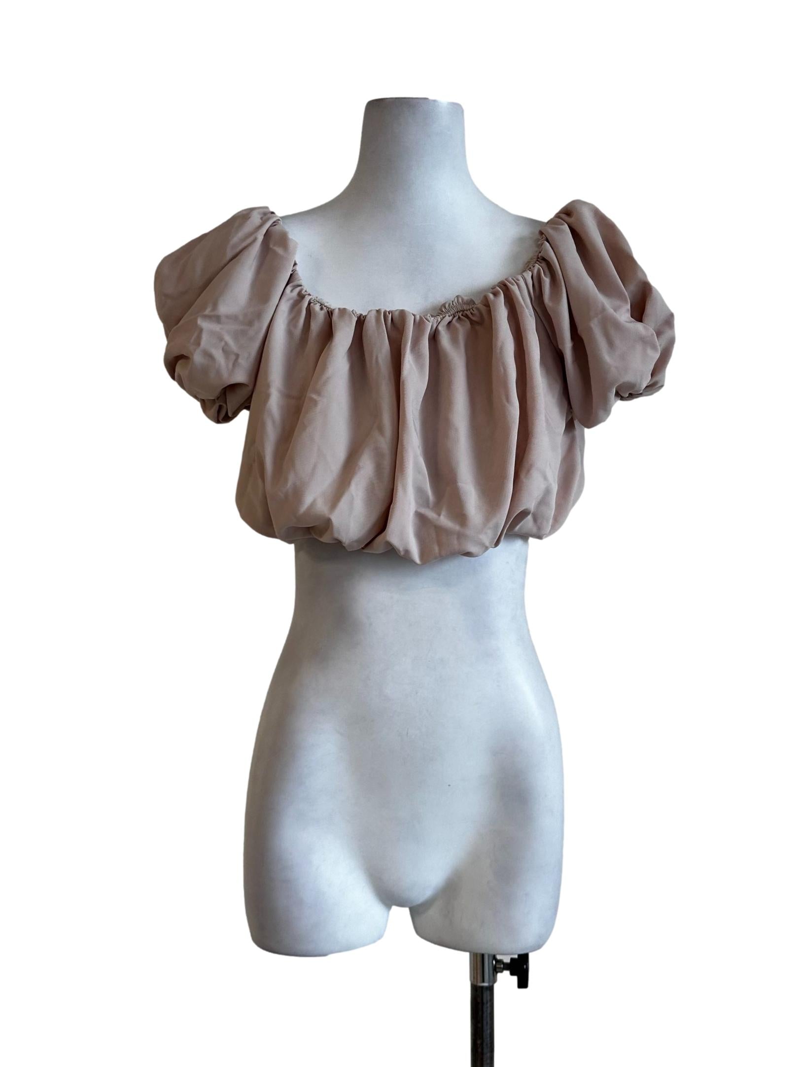 Latte Beige Crop Top