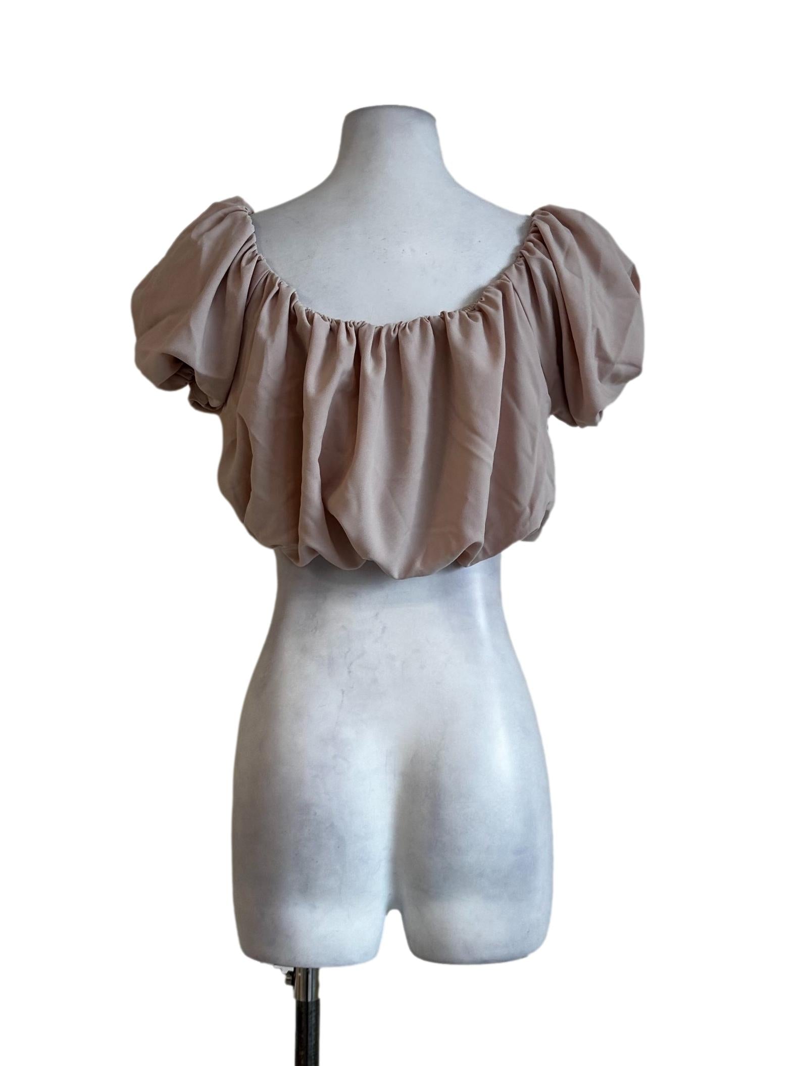 Latte Beige Crop Top