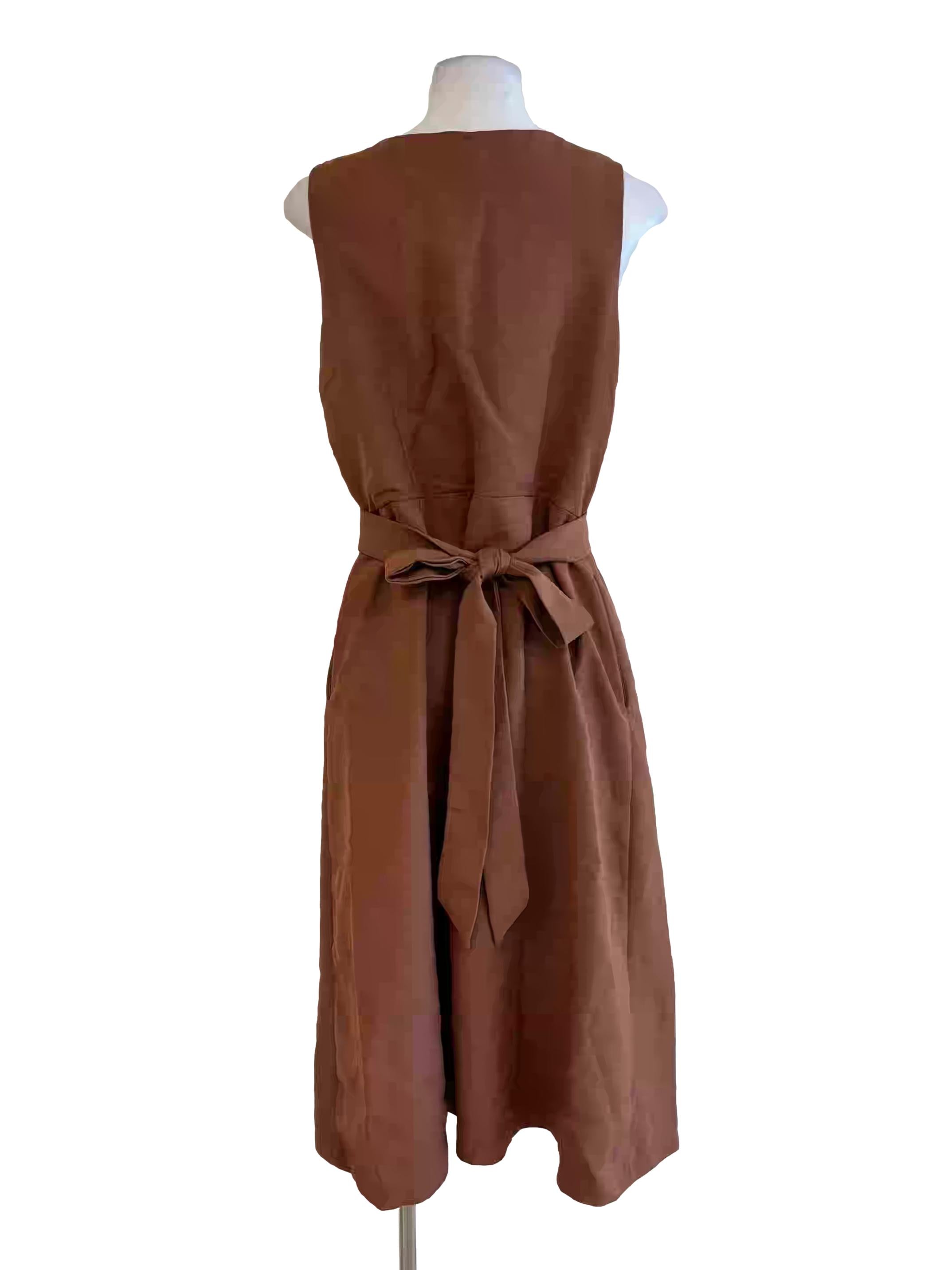 Auburn Brown Sleeveless Dress
