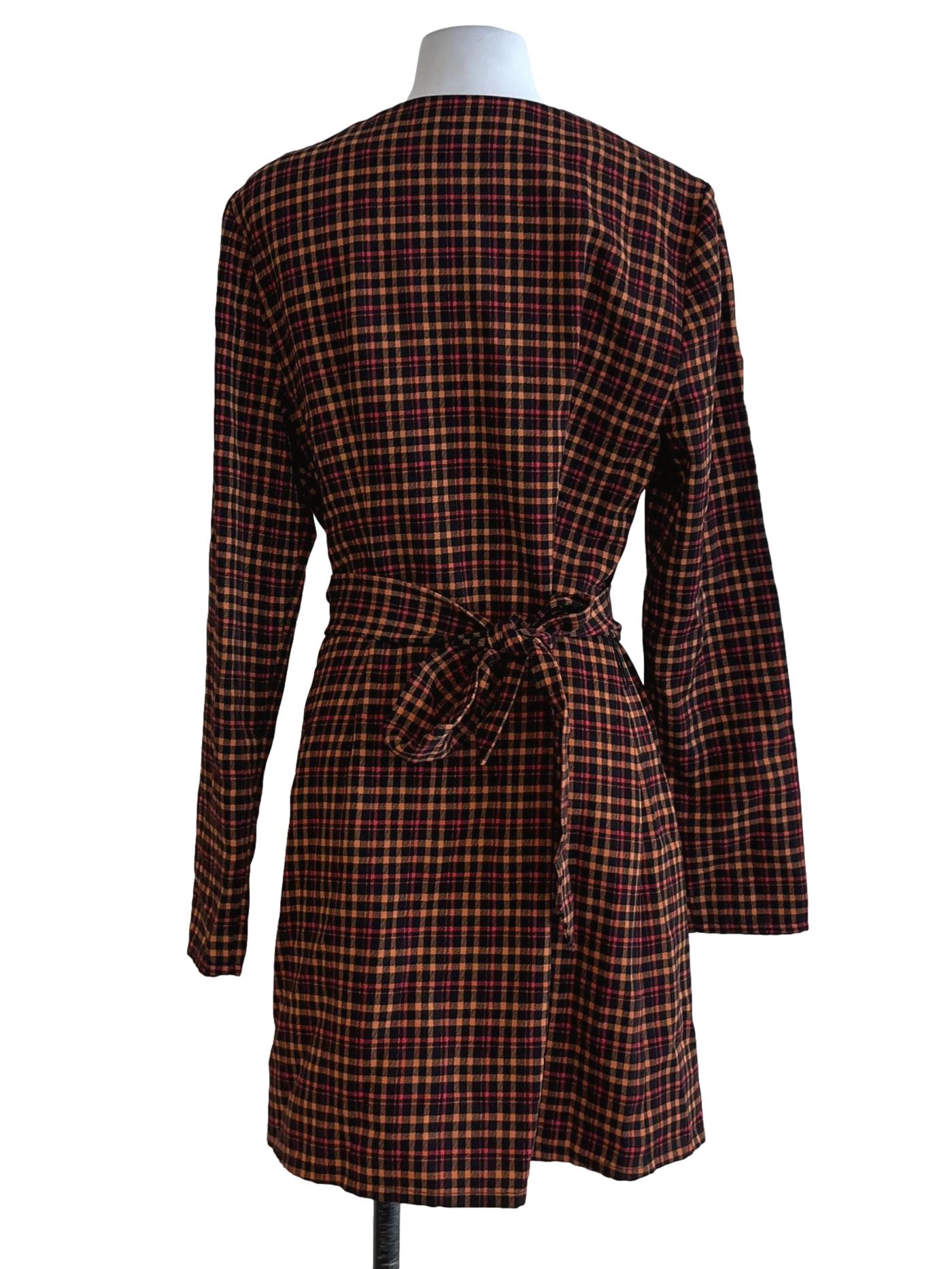 Orange Tartan Sheath Dress