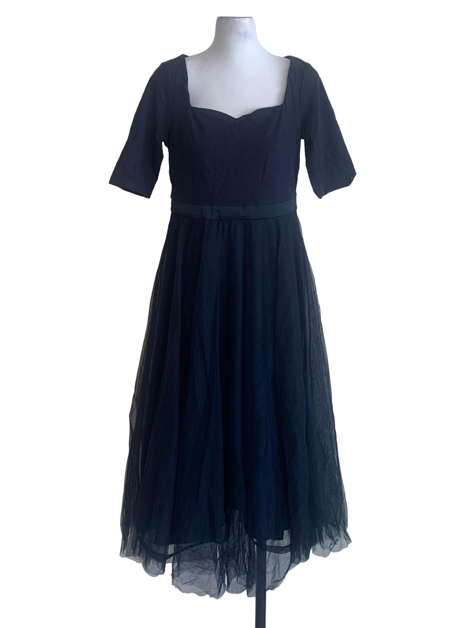 Indigo Blue Peasant Dress