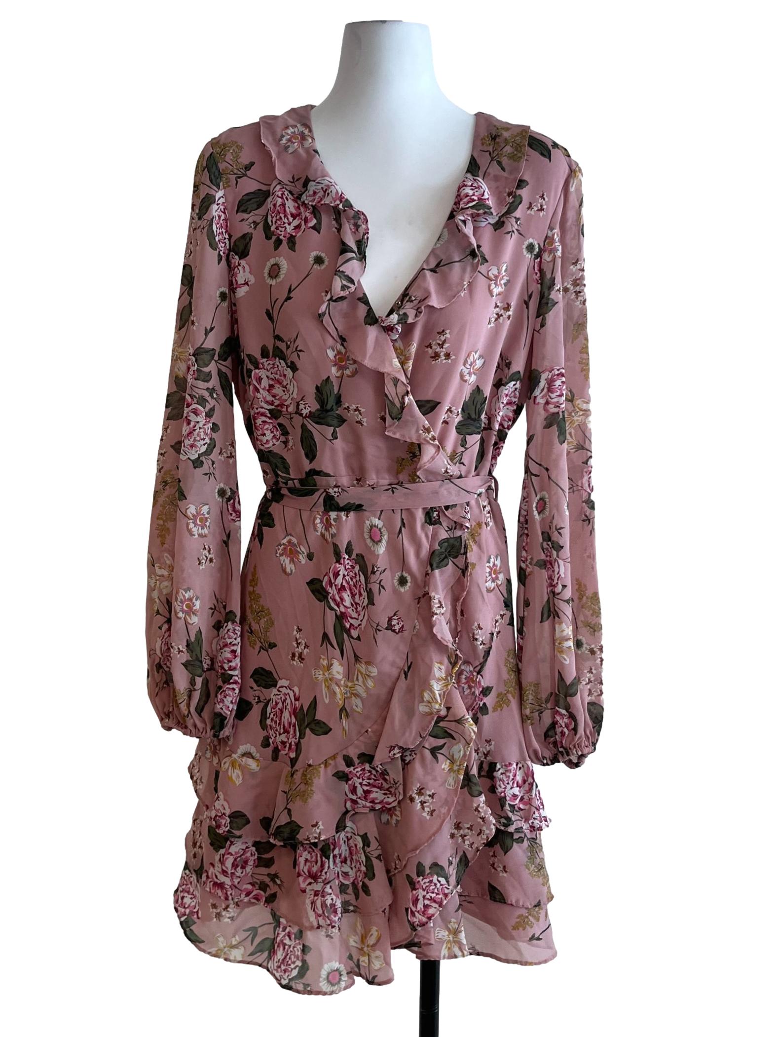 Blush Pink Floral Empire Dress