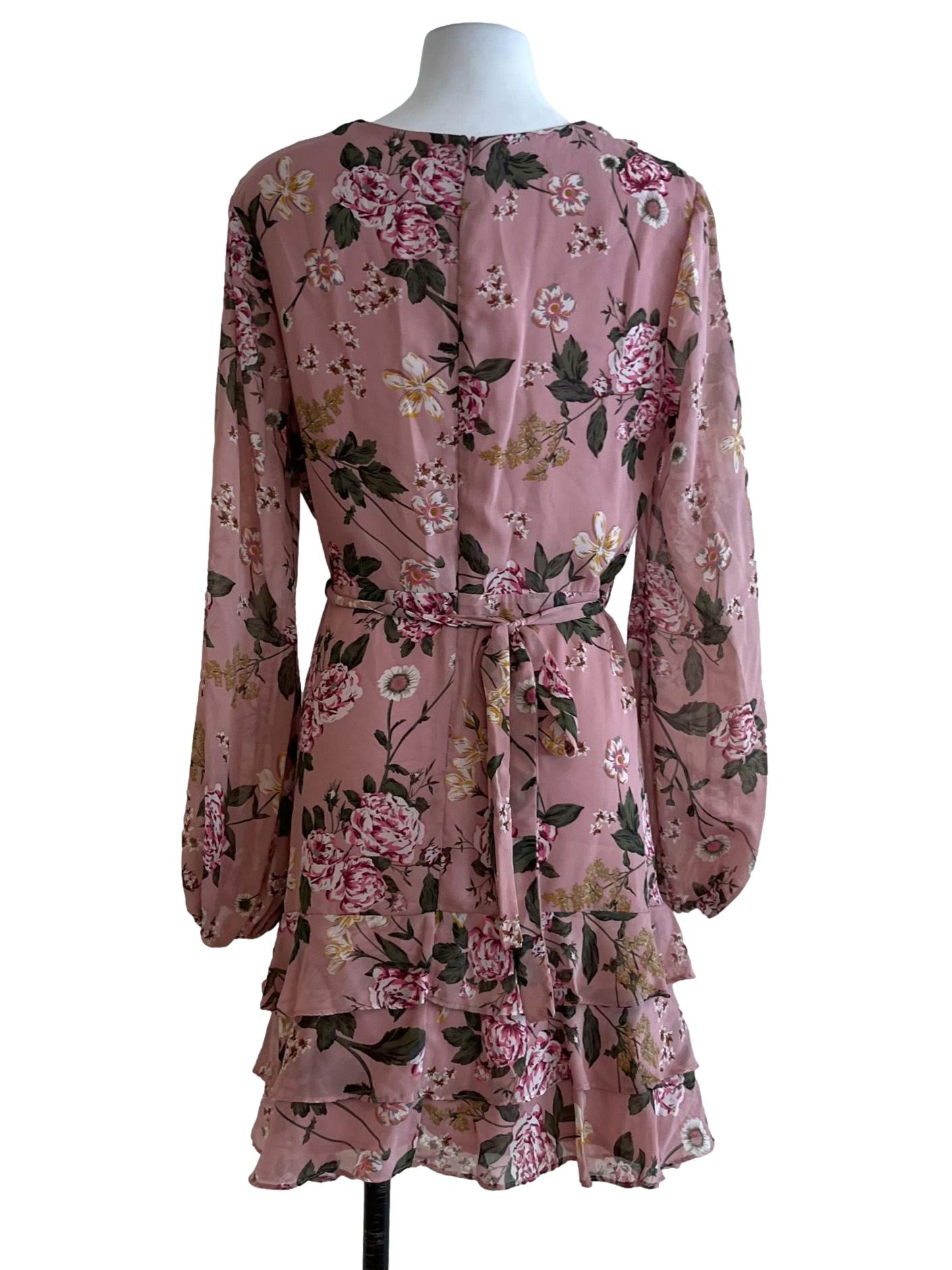 Blush Pink Floral Empire Dress