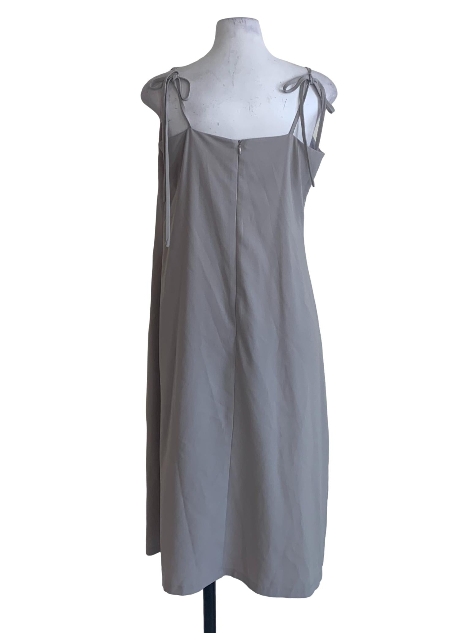 Cloud Grey Spaghetti Strap Dress