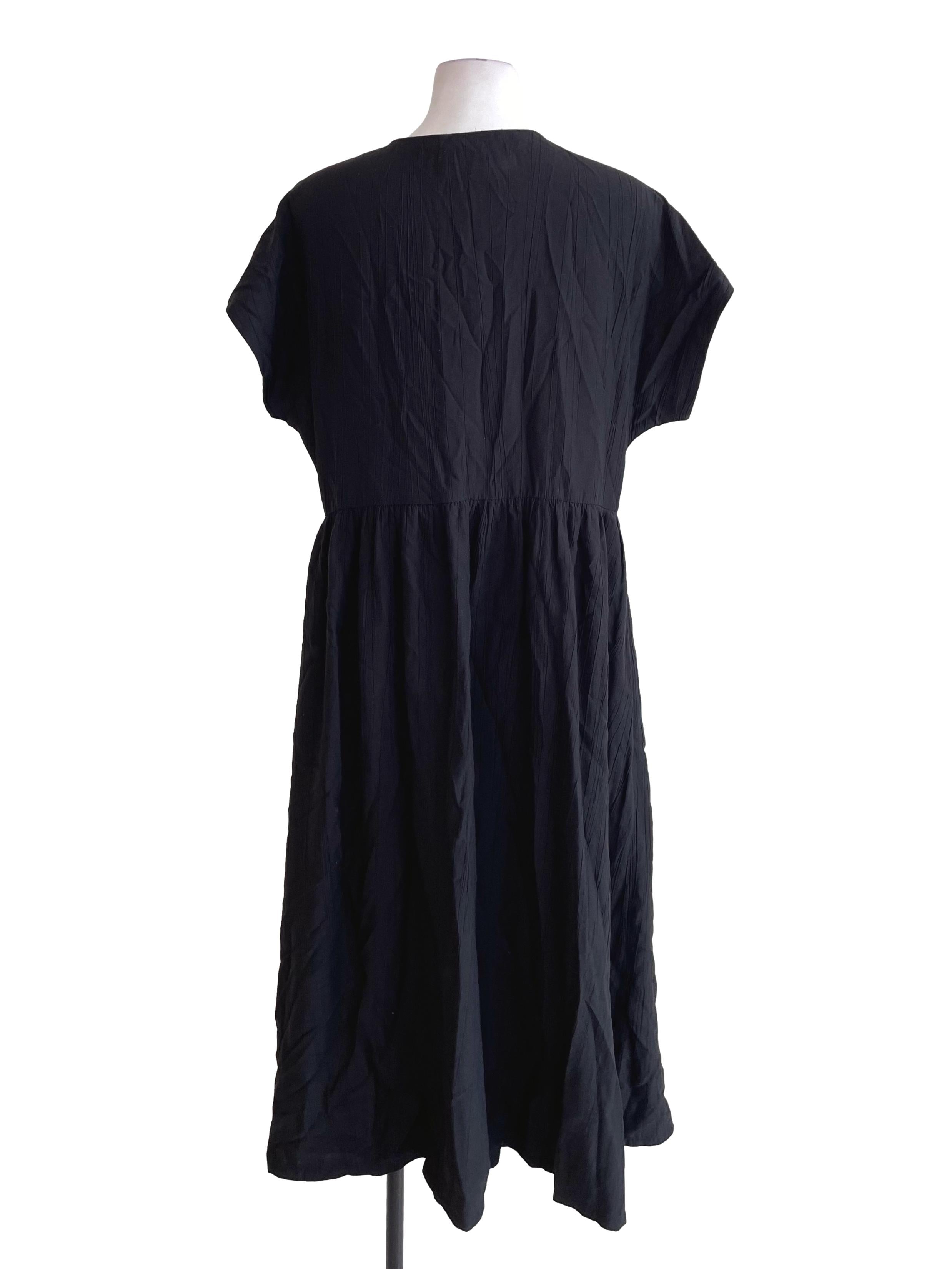 Textured Rayon Wrap Dress OSN