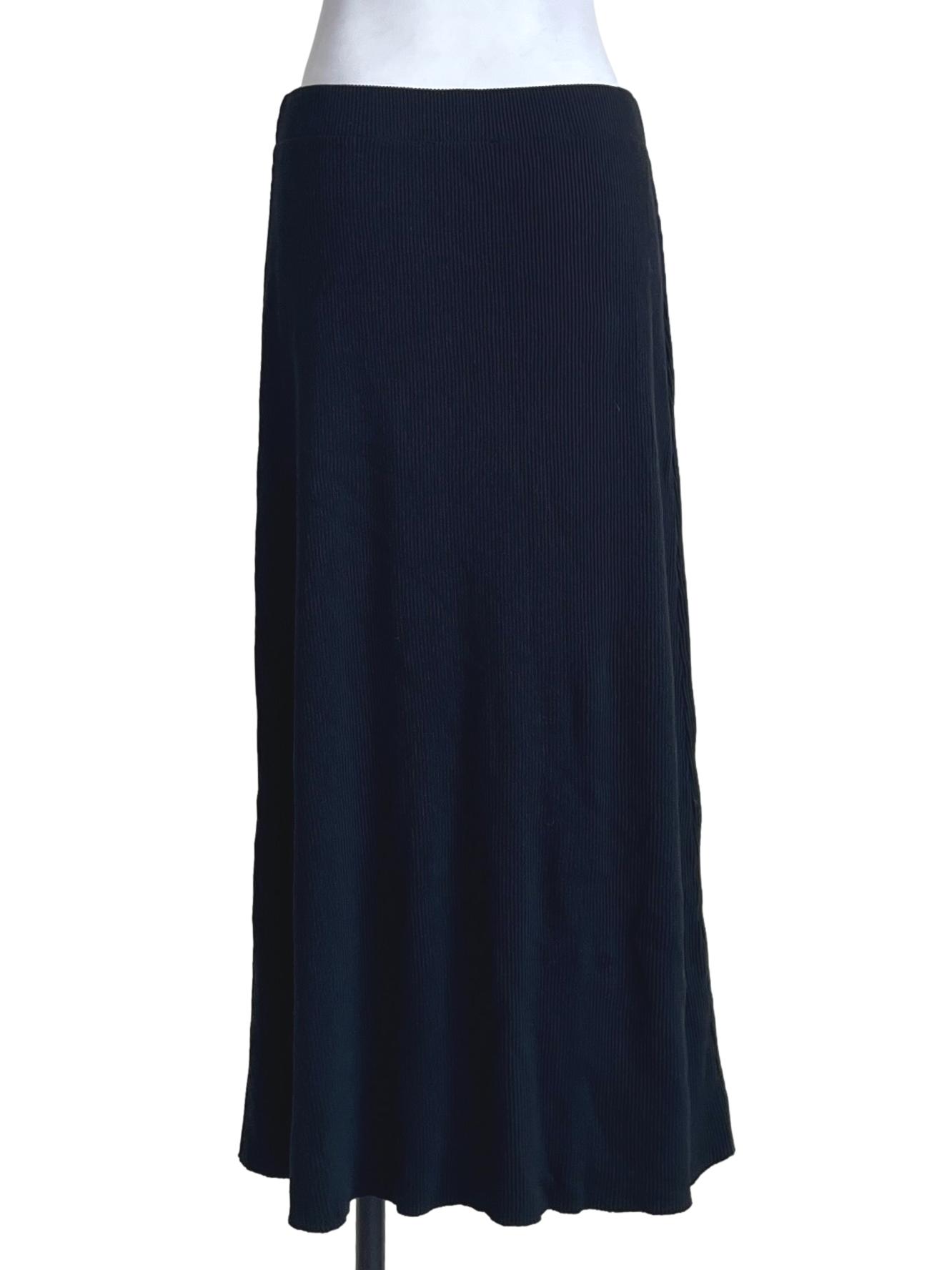 Pitch Black Knit Skirt