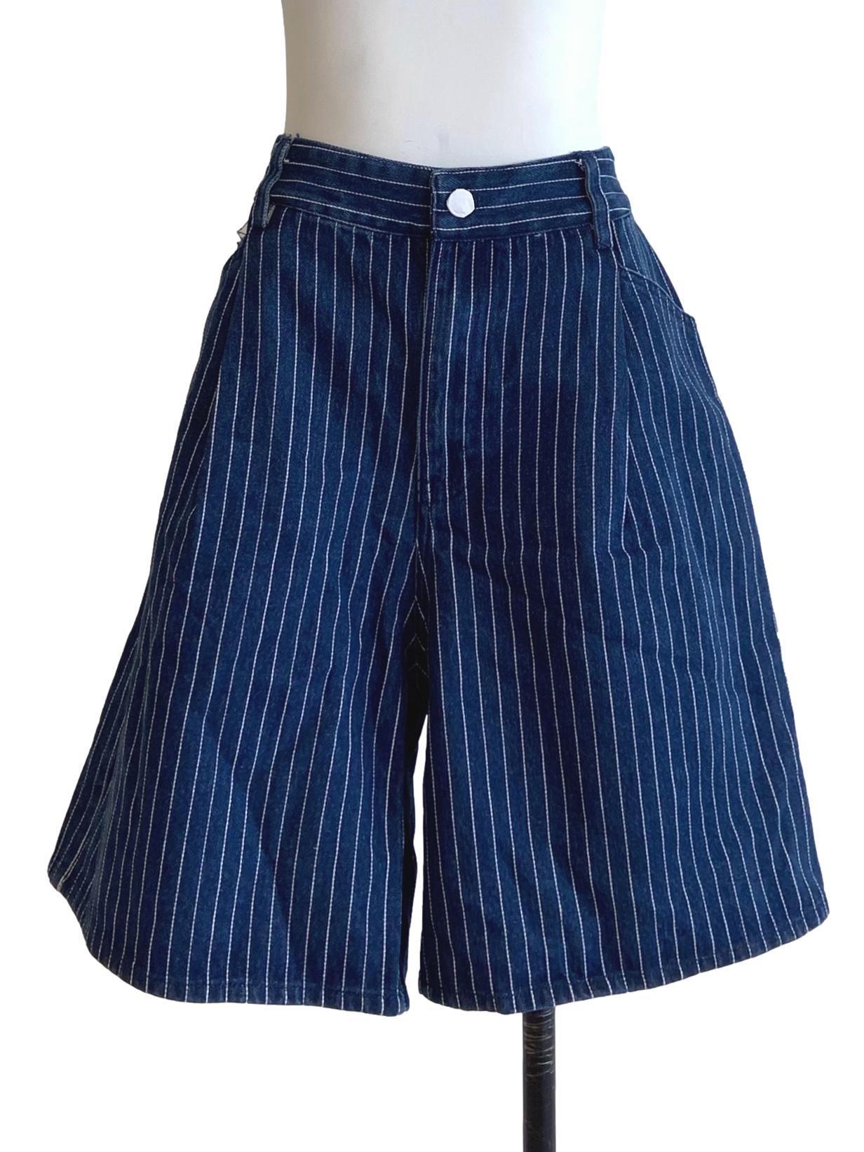 Blue & White Stripe Short Jeans LB