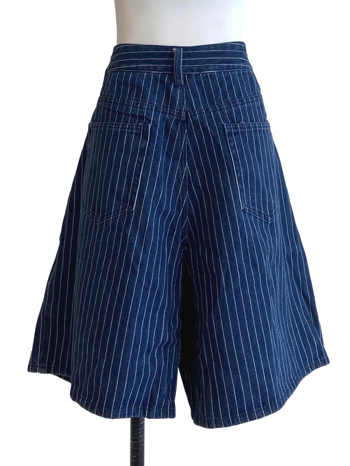 Blue & White Stripe Short Jeans LB