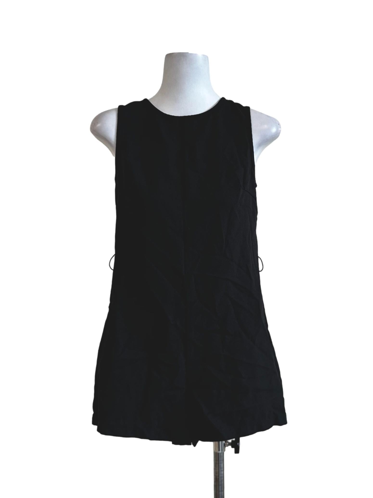 Black Plain Rompers