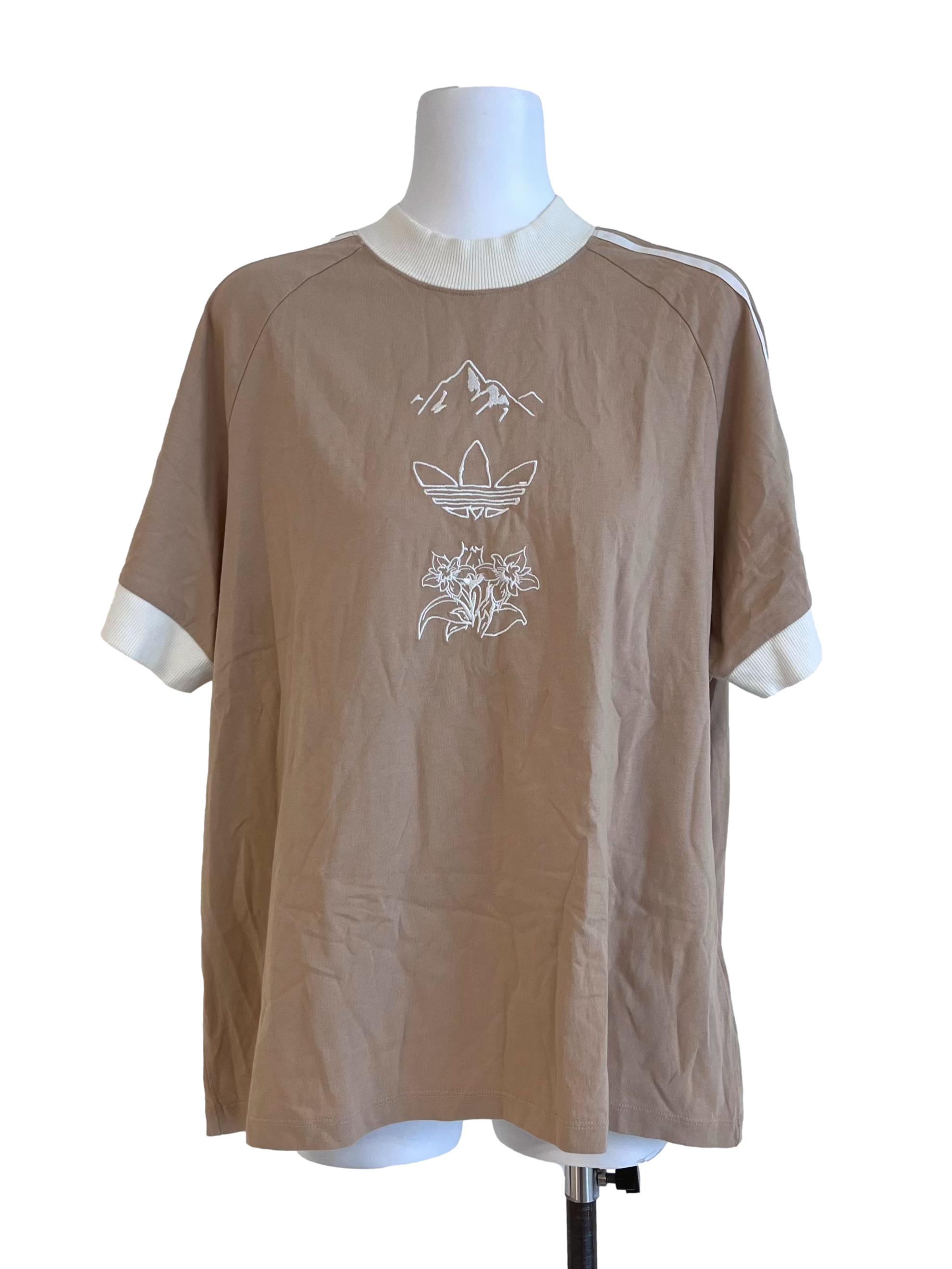 Latte Brown Graphic Basic Tee