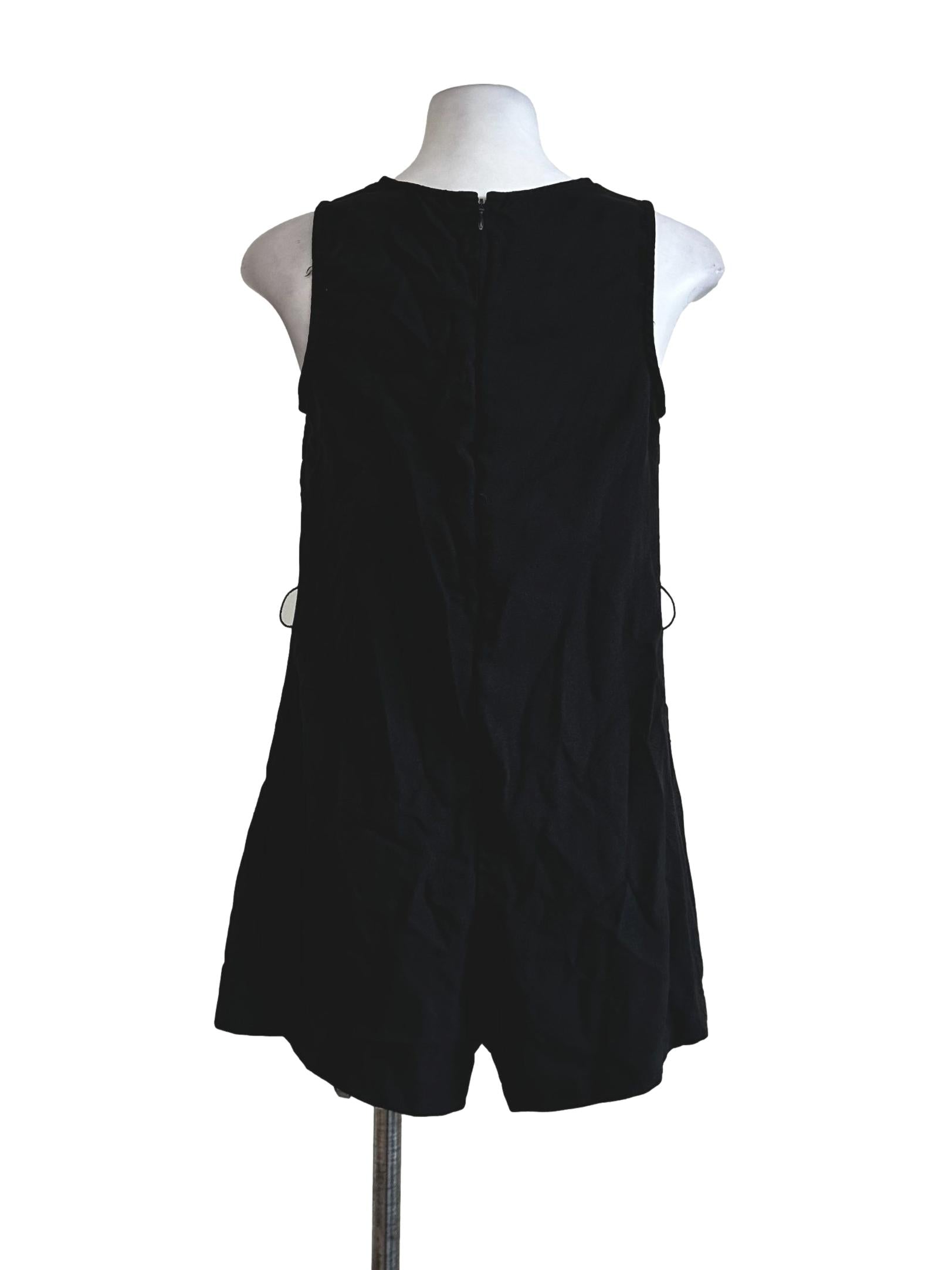 Black Plain Rompers