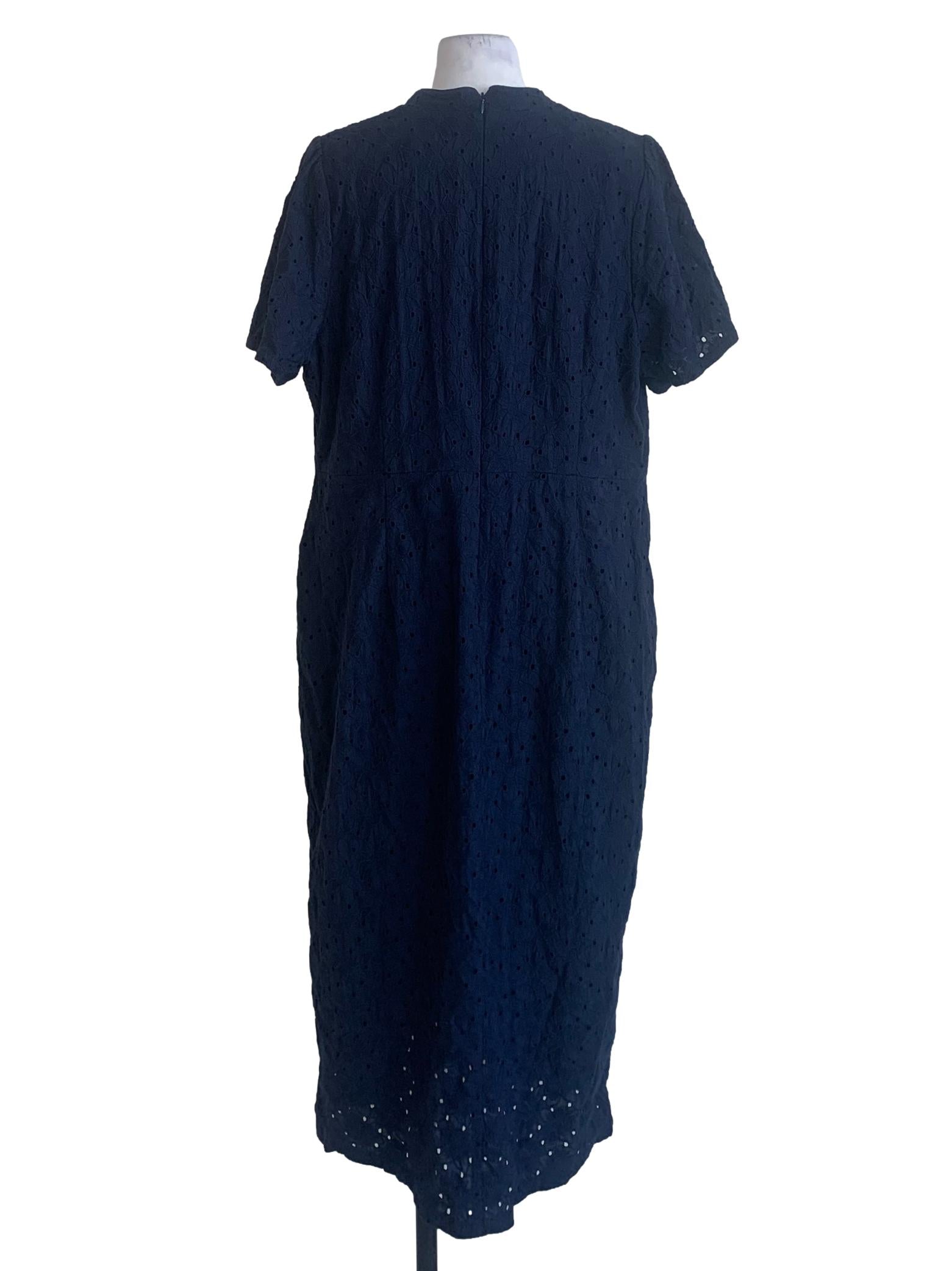 Blue High Neck Dress