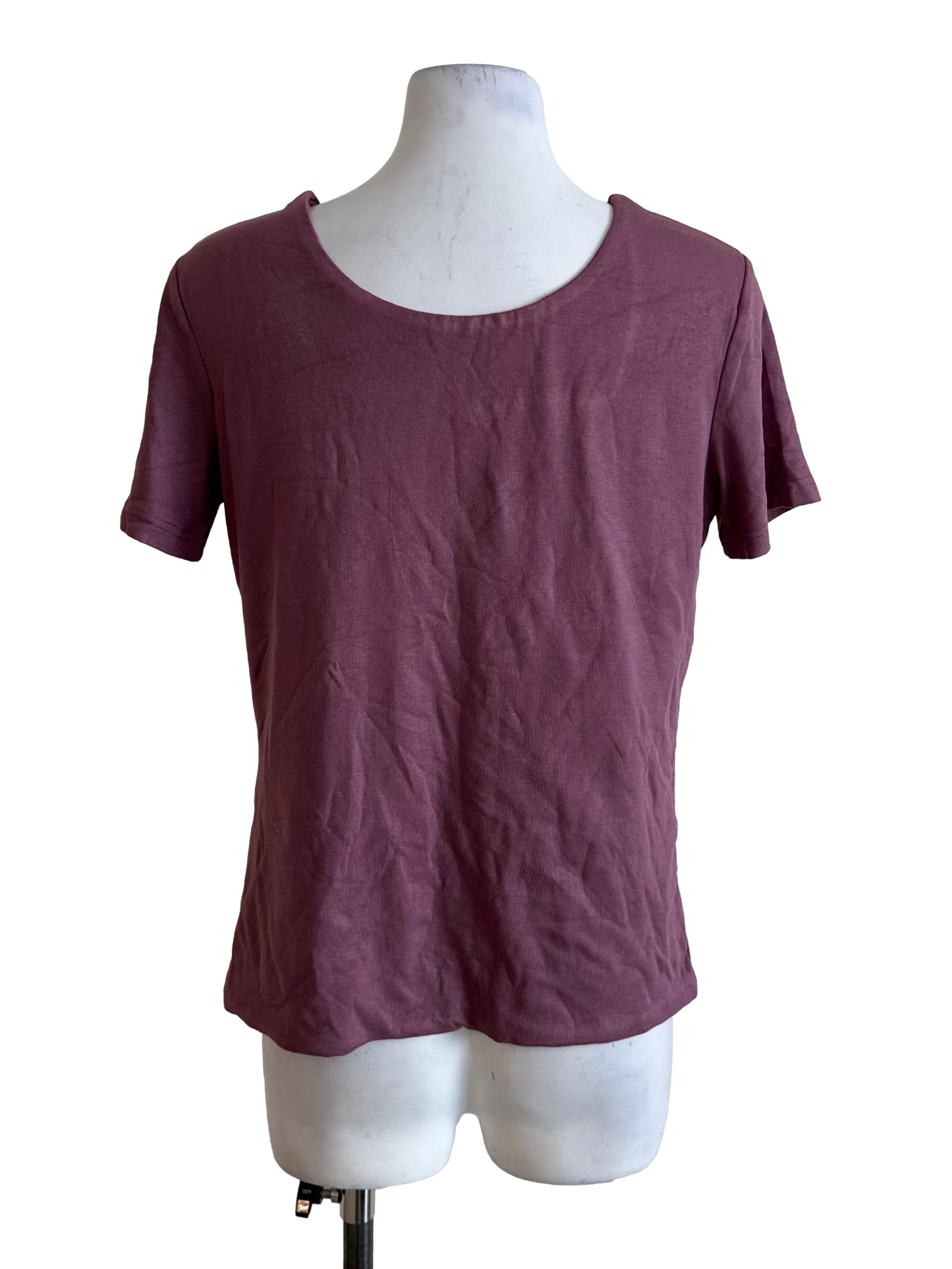 Mulberry Purple Square Neck Casual Top