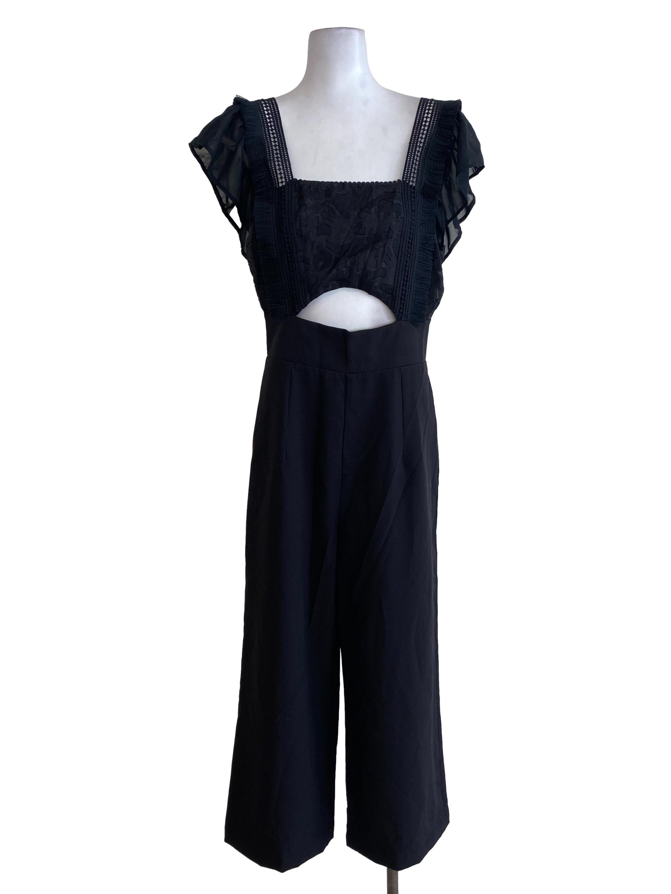 Black Bust Laced Jumpsuits