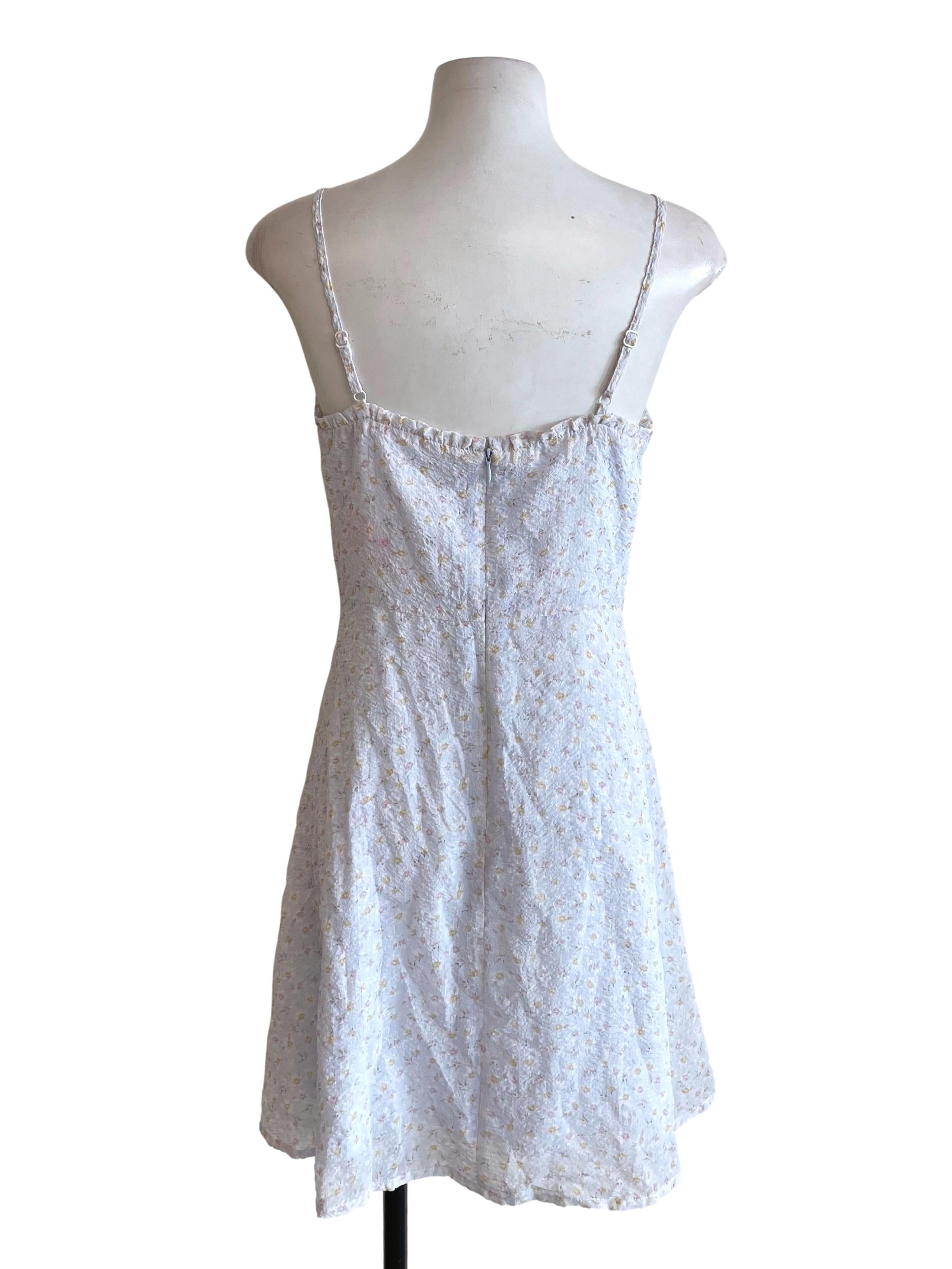 Pale Periwinkle Milkmaid Floral Dress