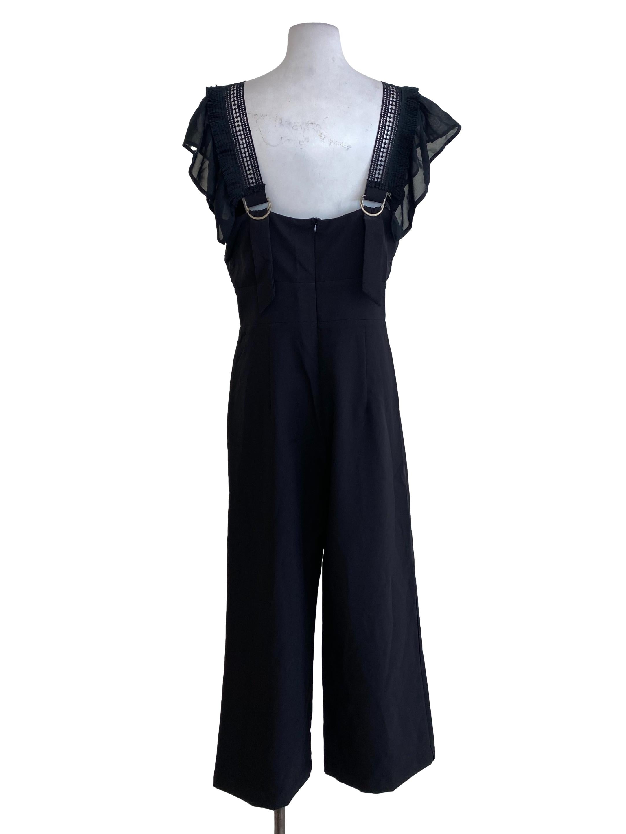 Black Bust Laced Jumpsuits