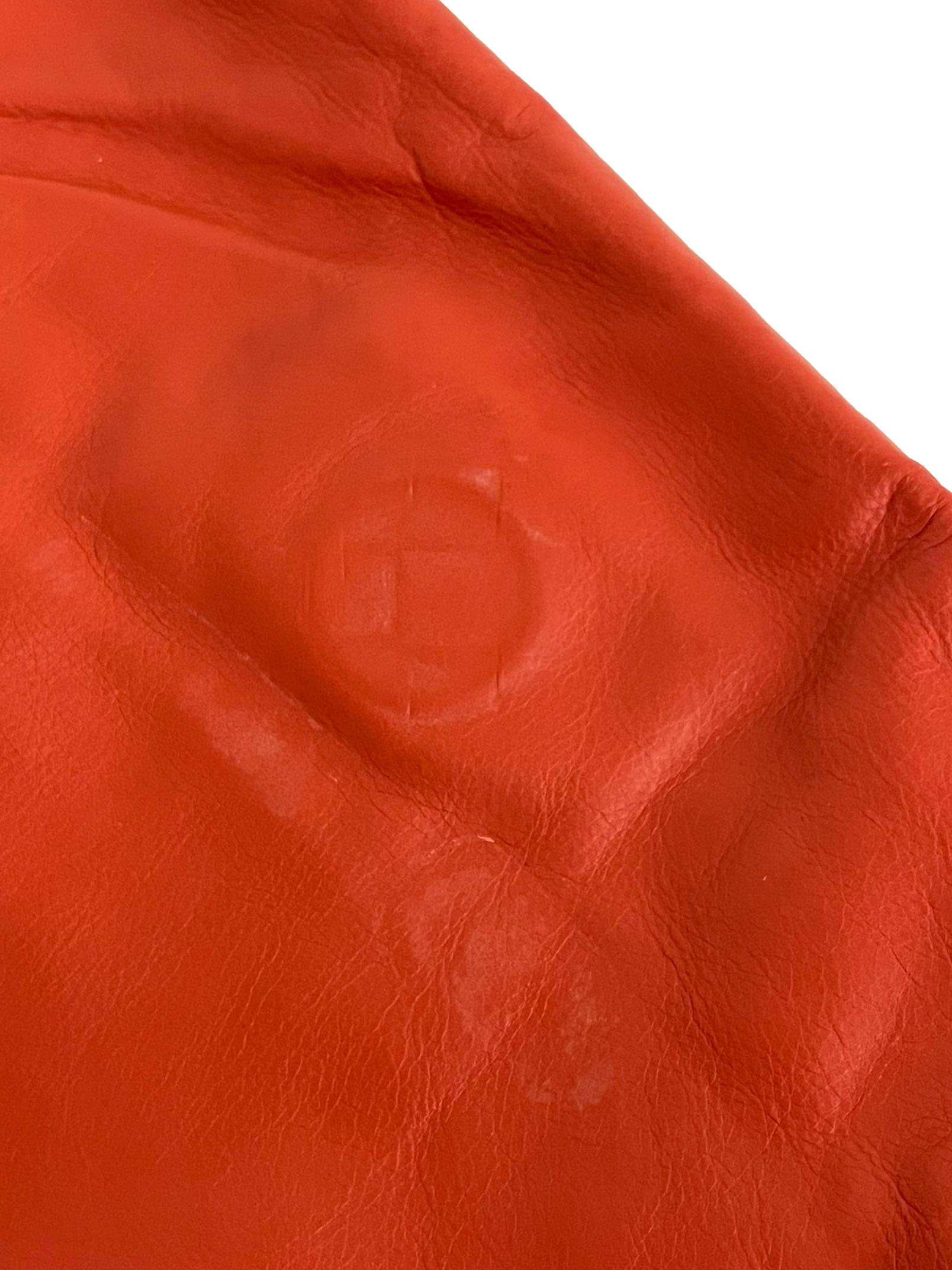 Burnt Orange Intrecciato Flap Handbag CSN