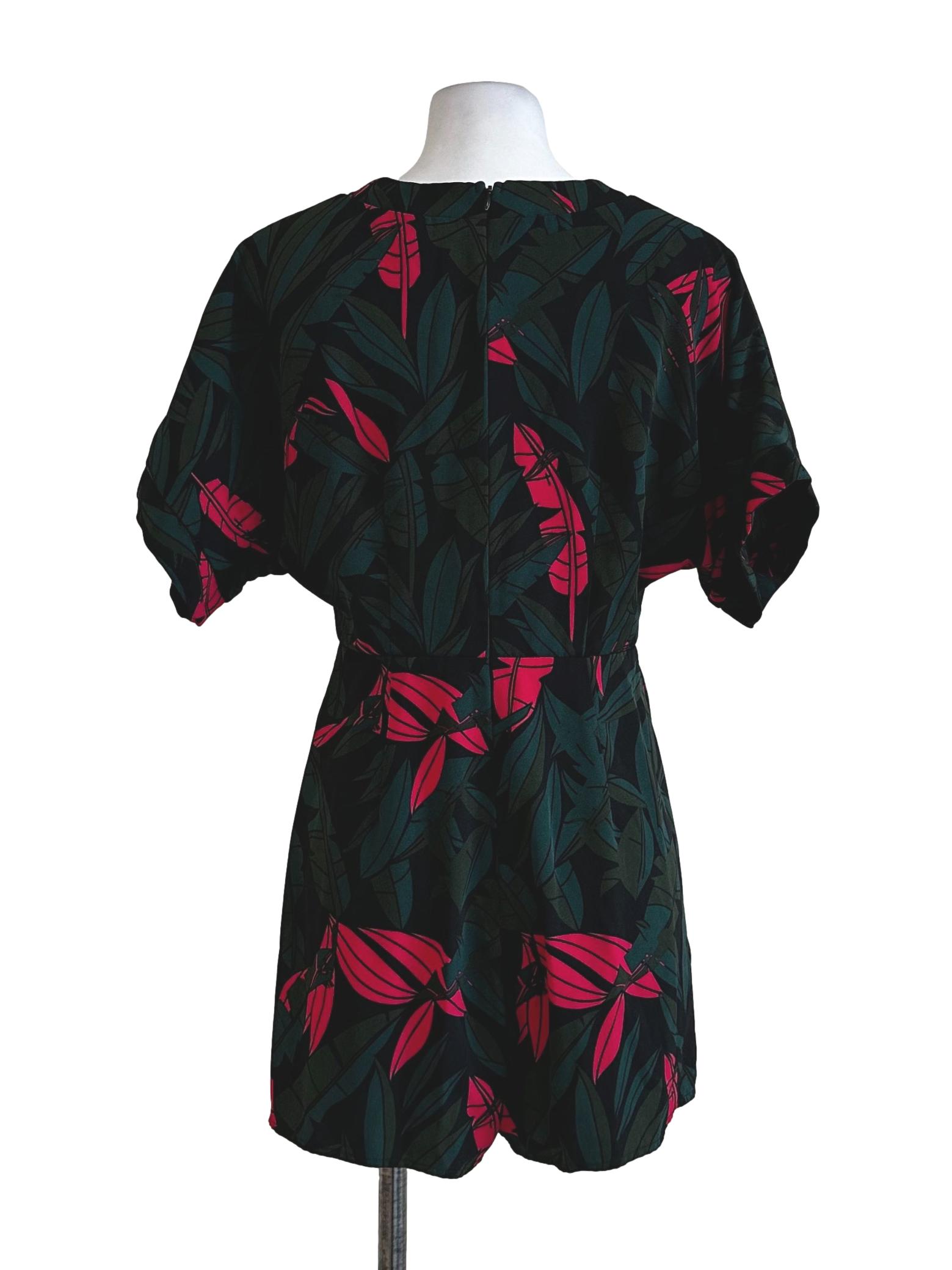 Juniper Green Floral Pattern Rompers