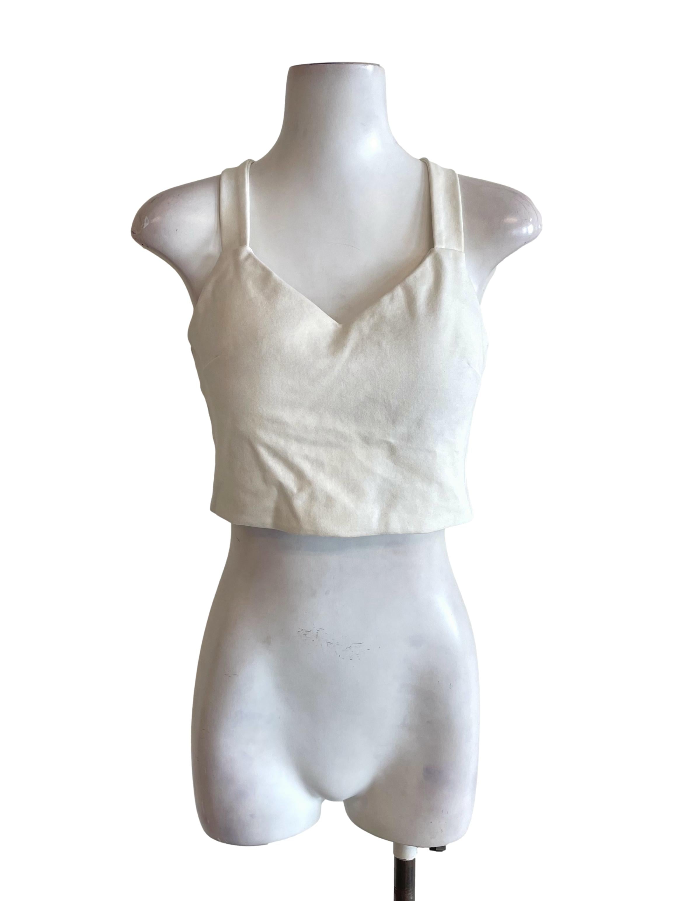 Cotton Halter Neck Crop Top