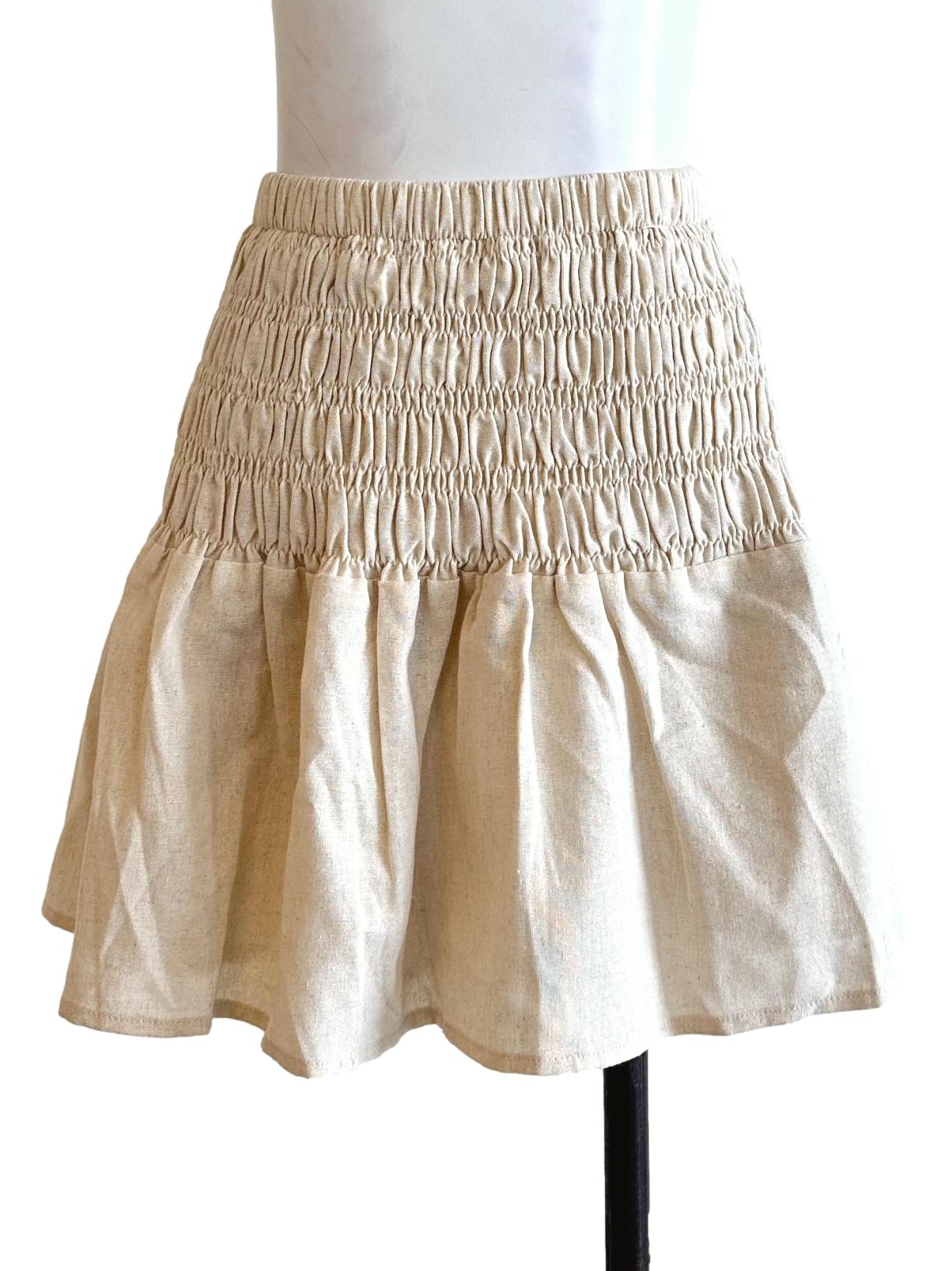 Eggnog Linen Skort