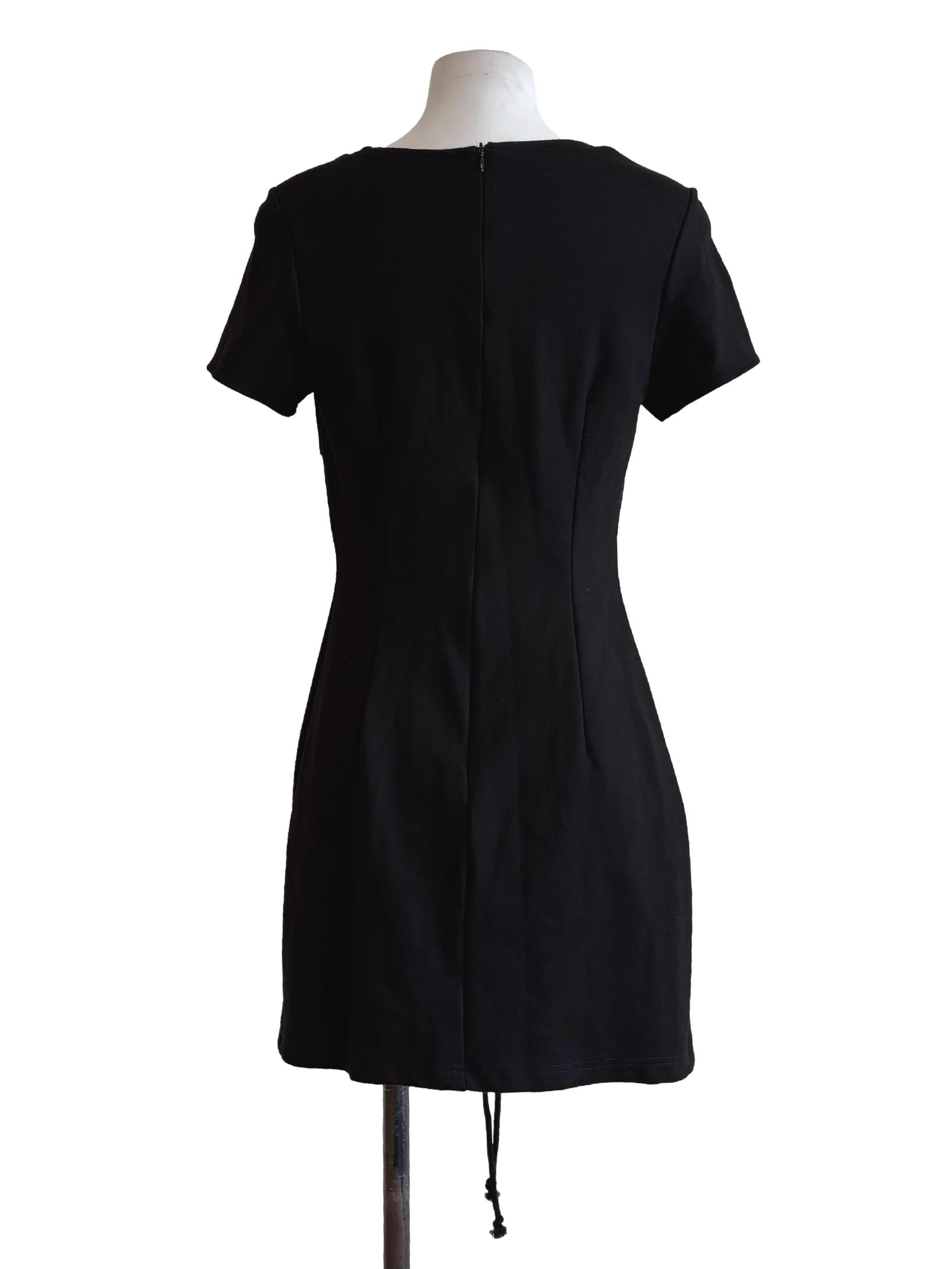 Black Cotton Corset Dress YHF