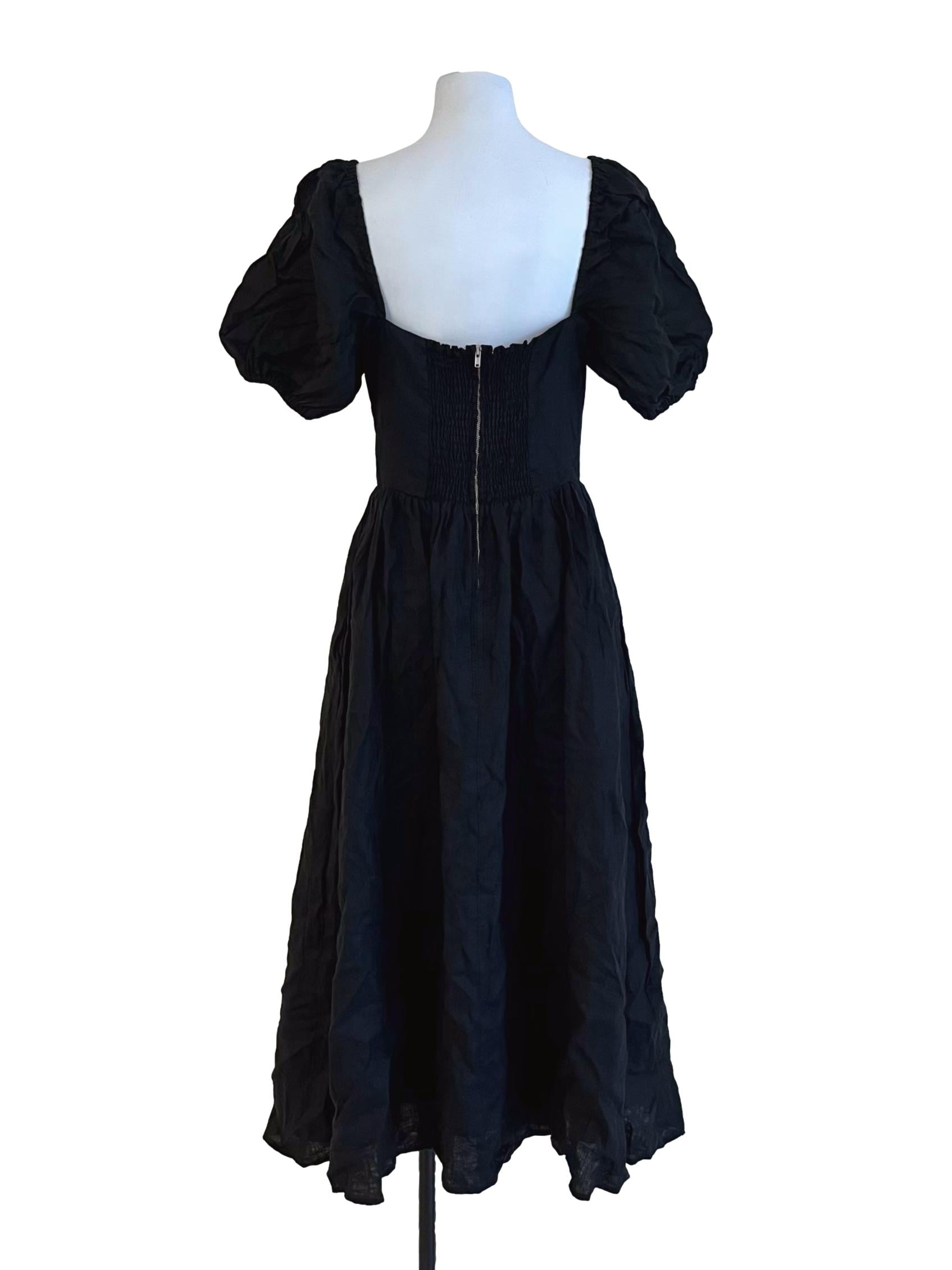 Black Queen Anne Midi Dress CM