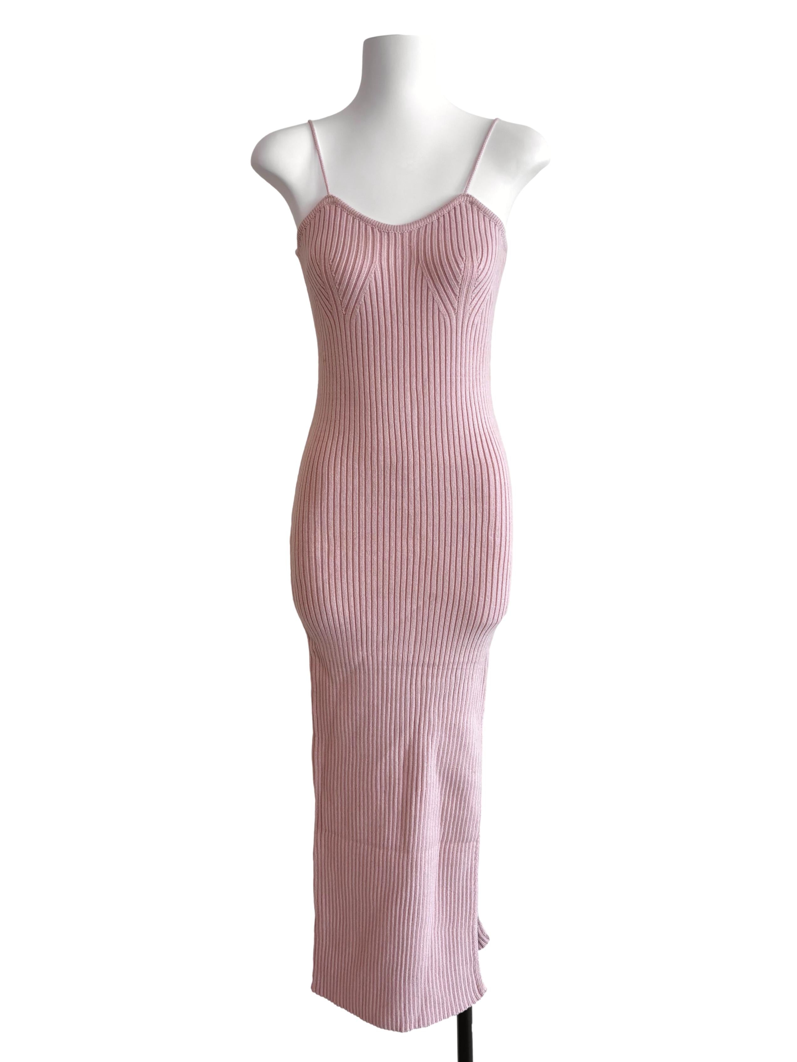 Punch Pink Sweetheart Knit Dress