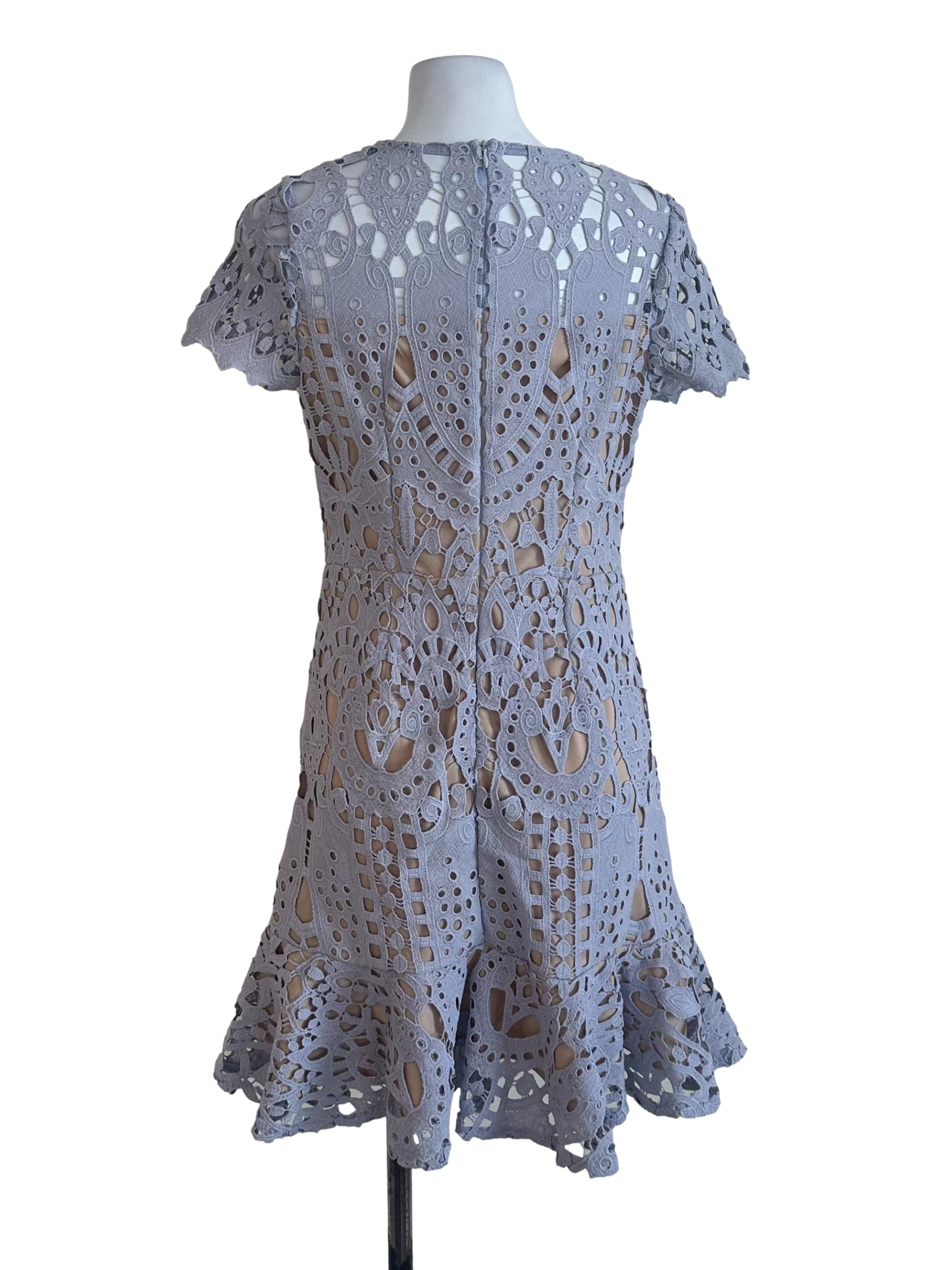 Nude Blue Lace Dress
