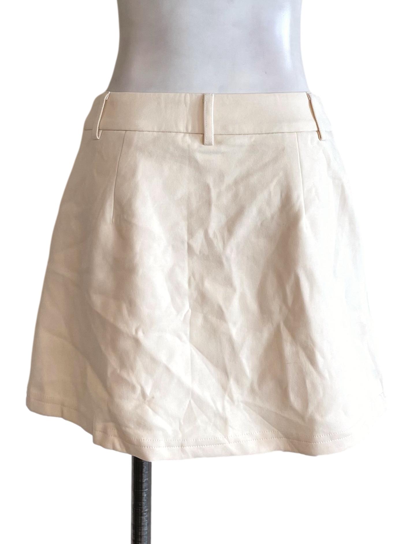 Ivory Logo Mini Skirt