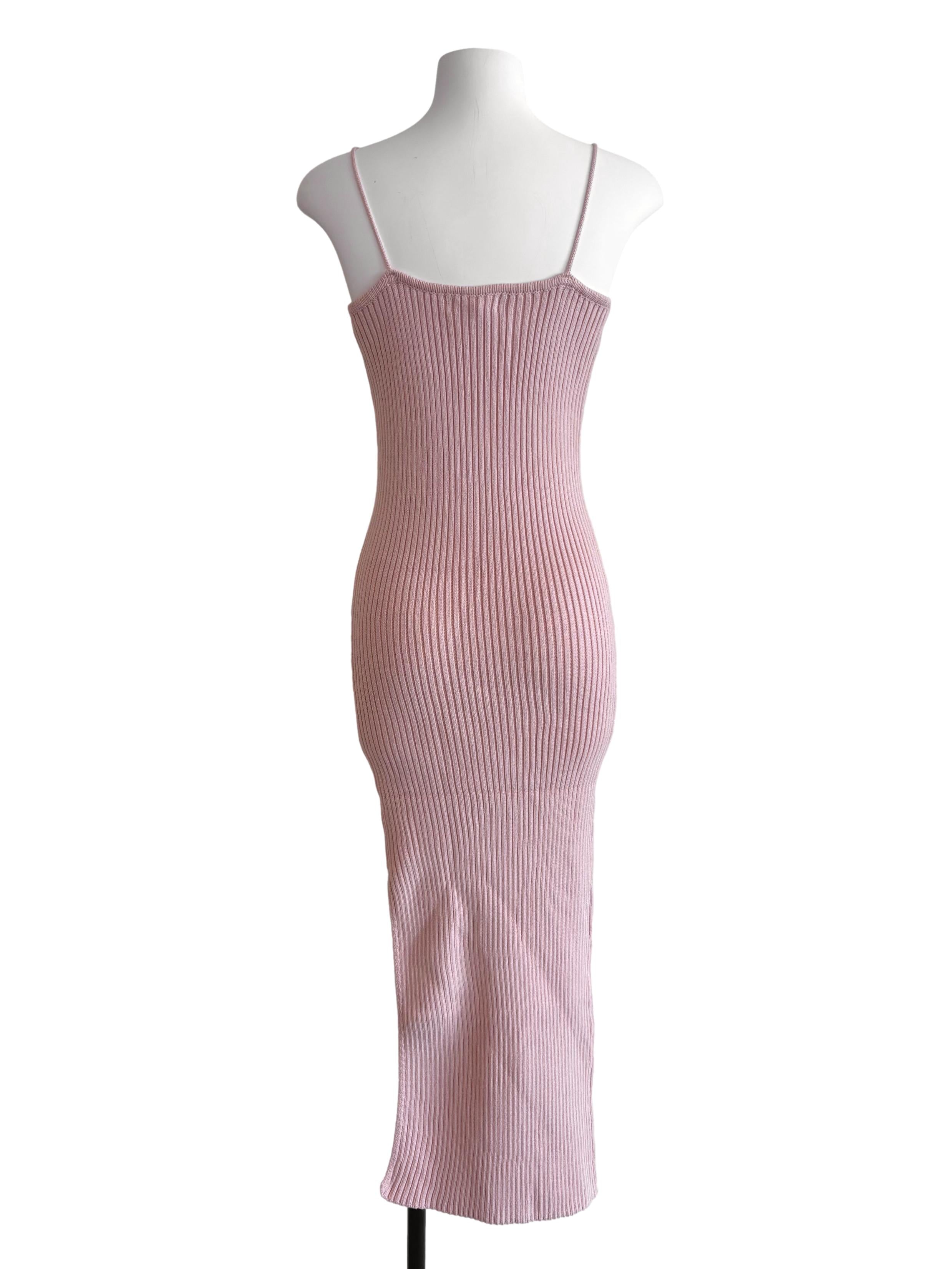 Punch Pink Sweetheart Knit Dress