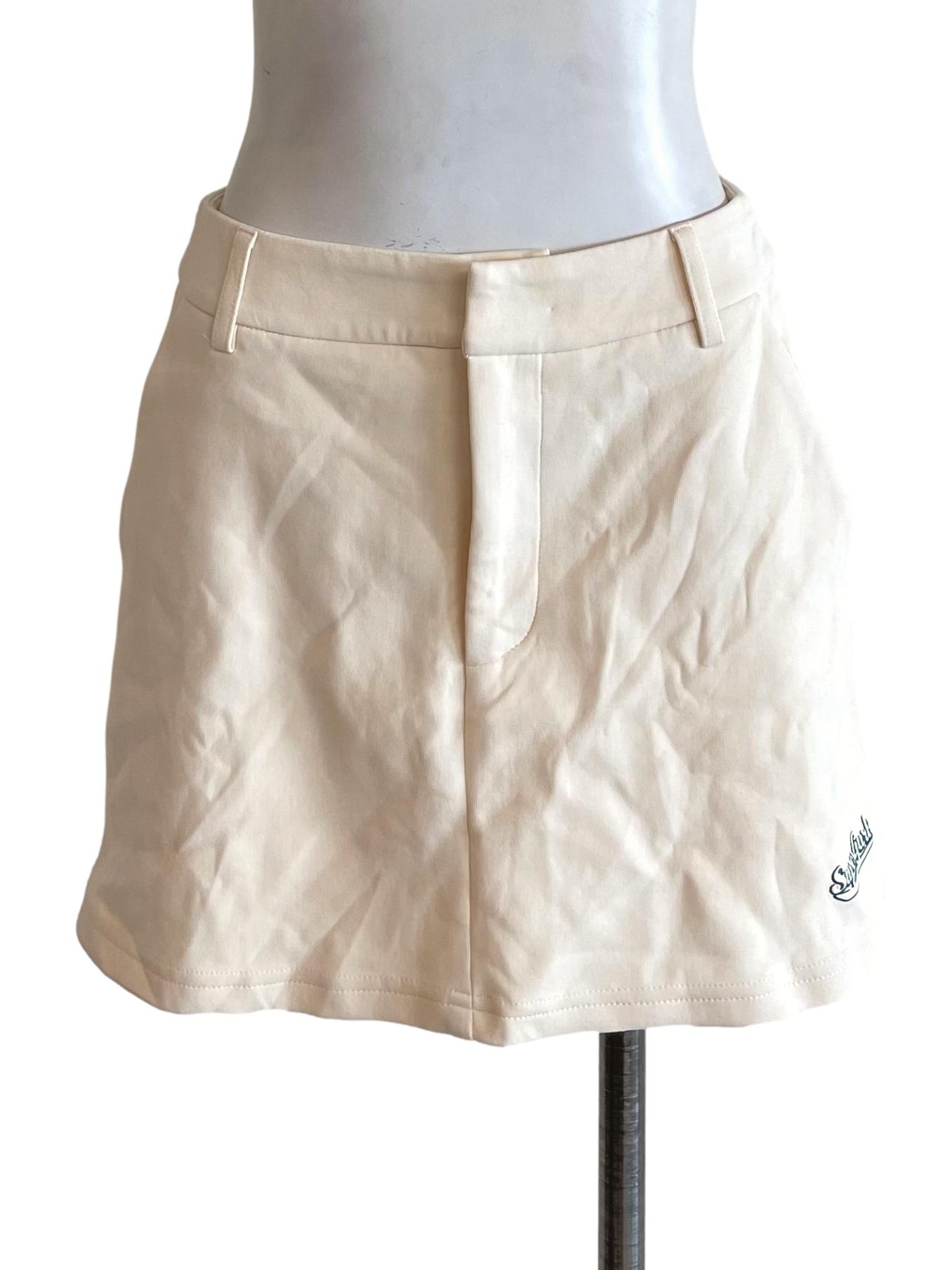 Ivory Logo Mini Skirt