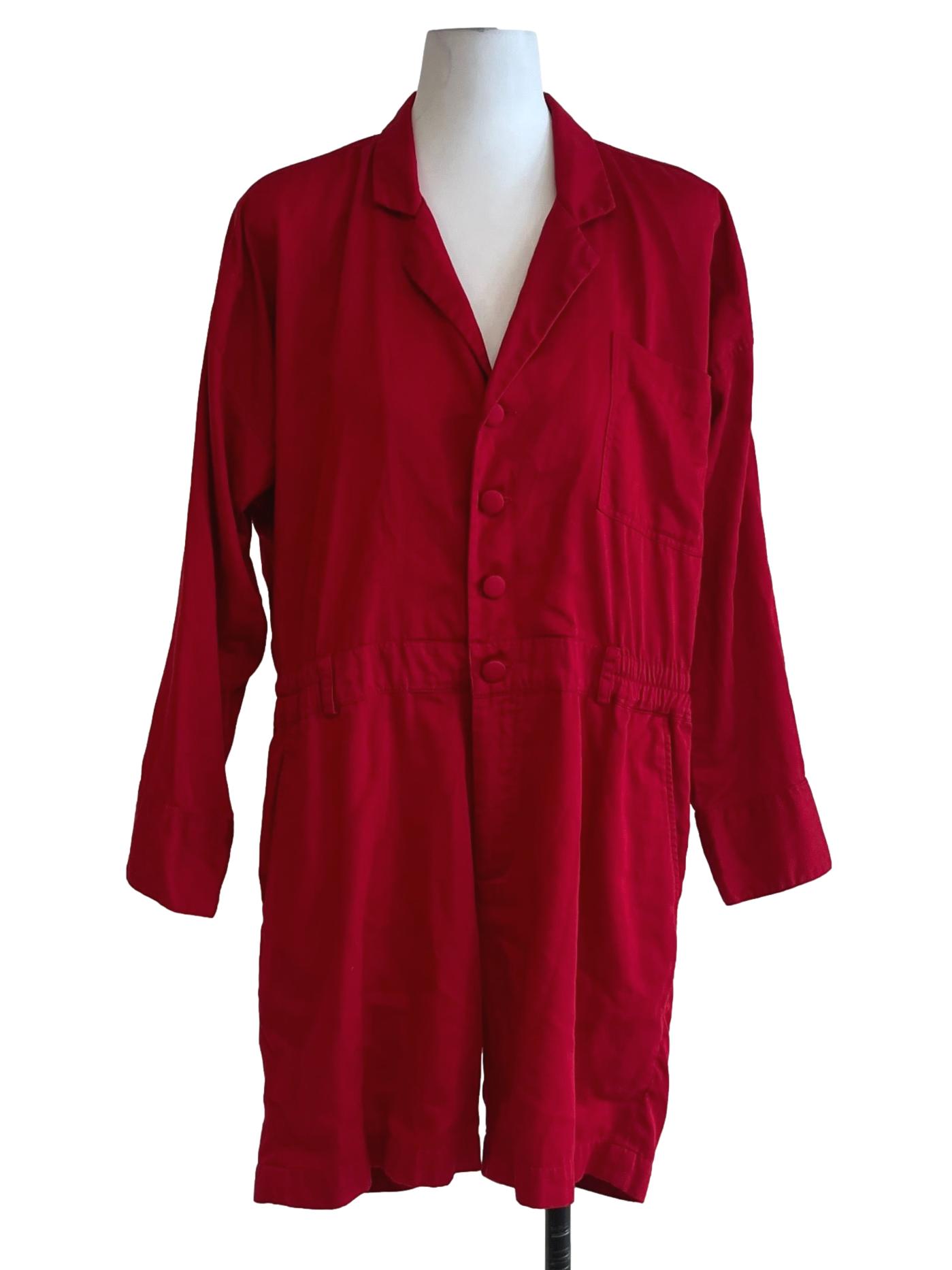 Blood Red Wing Collar Romper