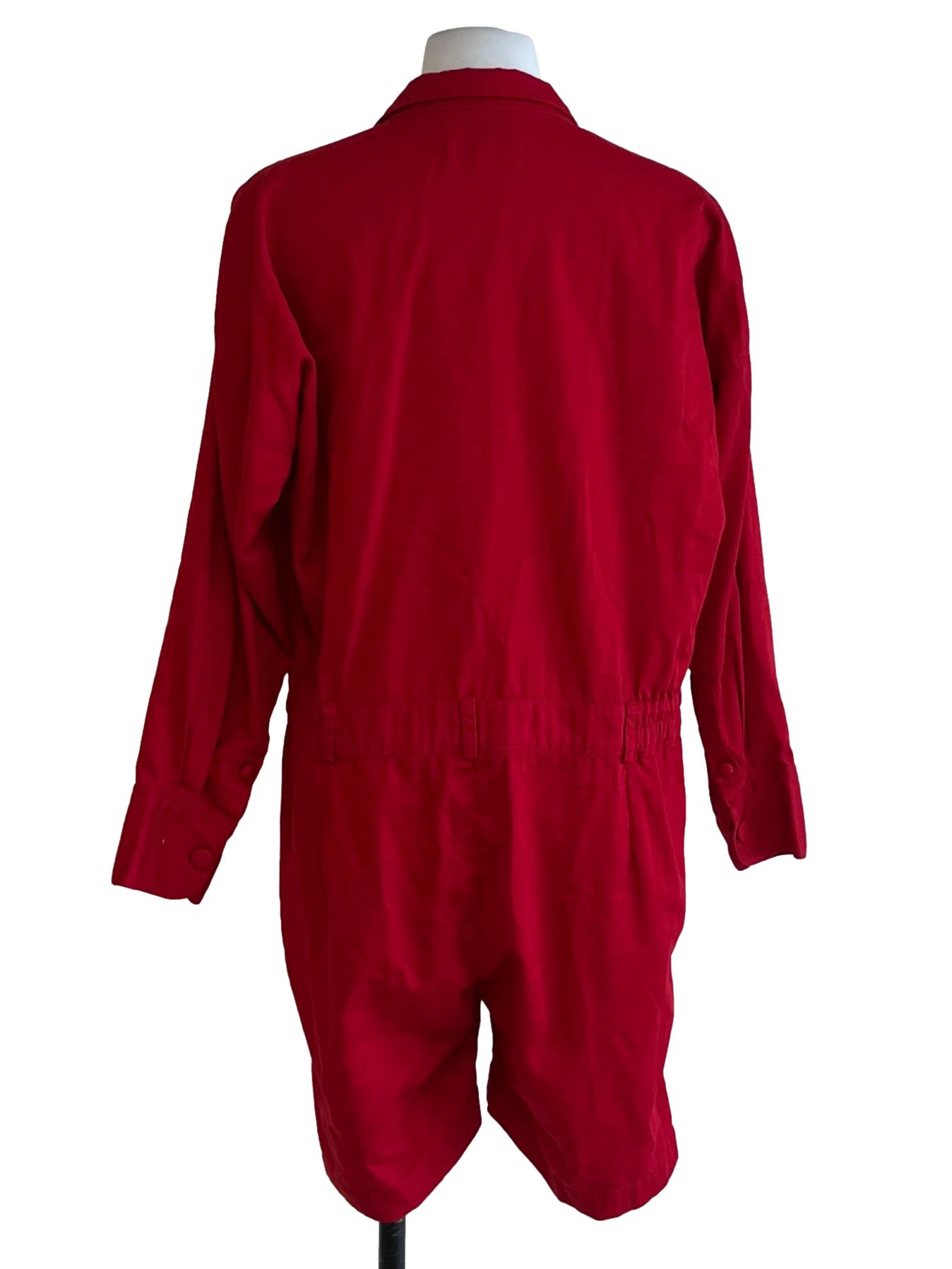 Blood Red Wing Collar Romper