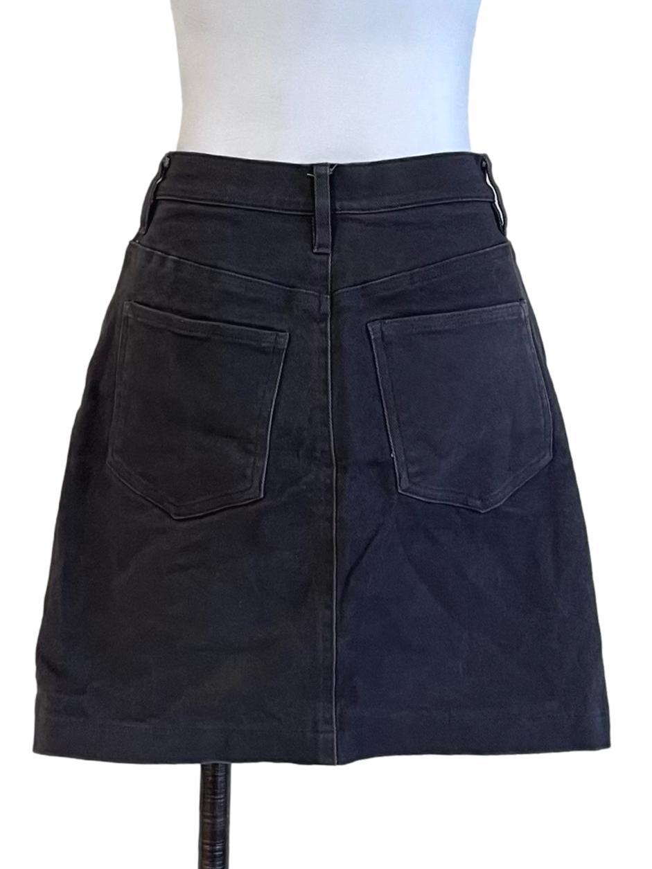 Smoke Cotton Twill Mini Skirt OSN