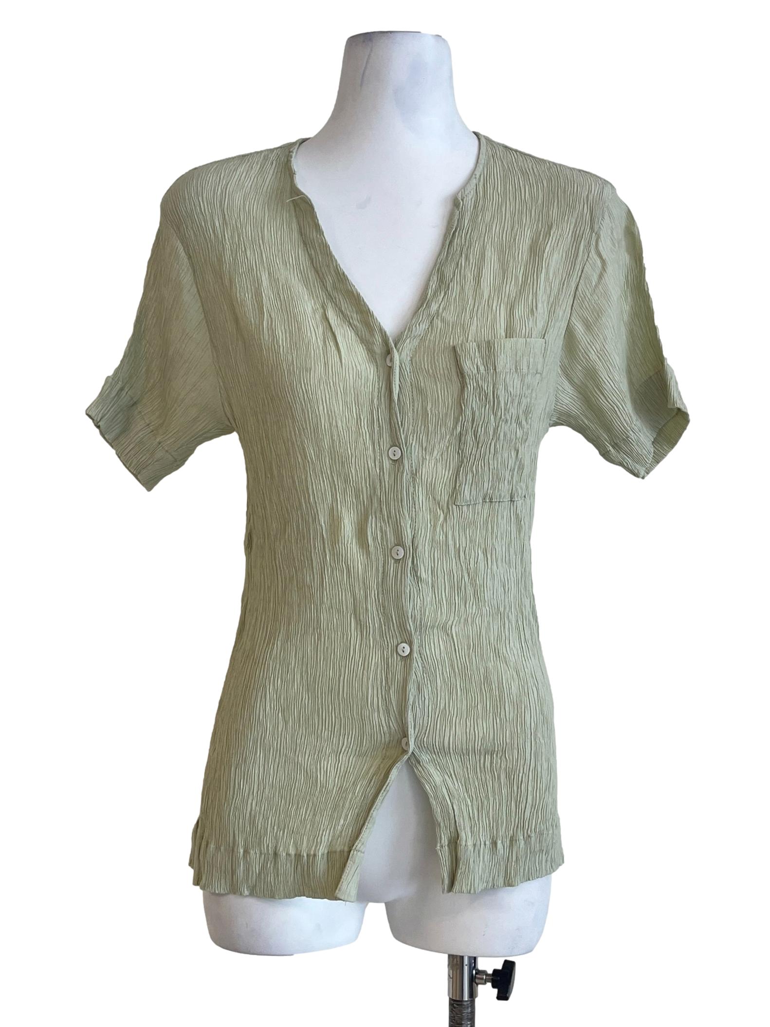 Pistachio Green Short Sleeve Top
