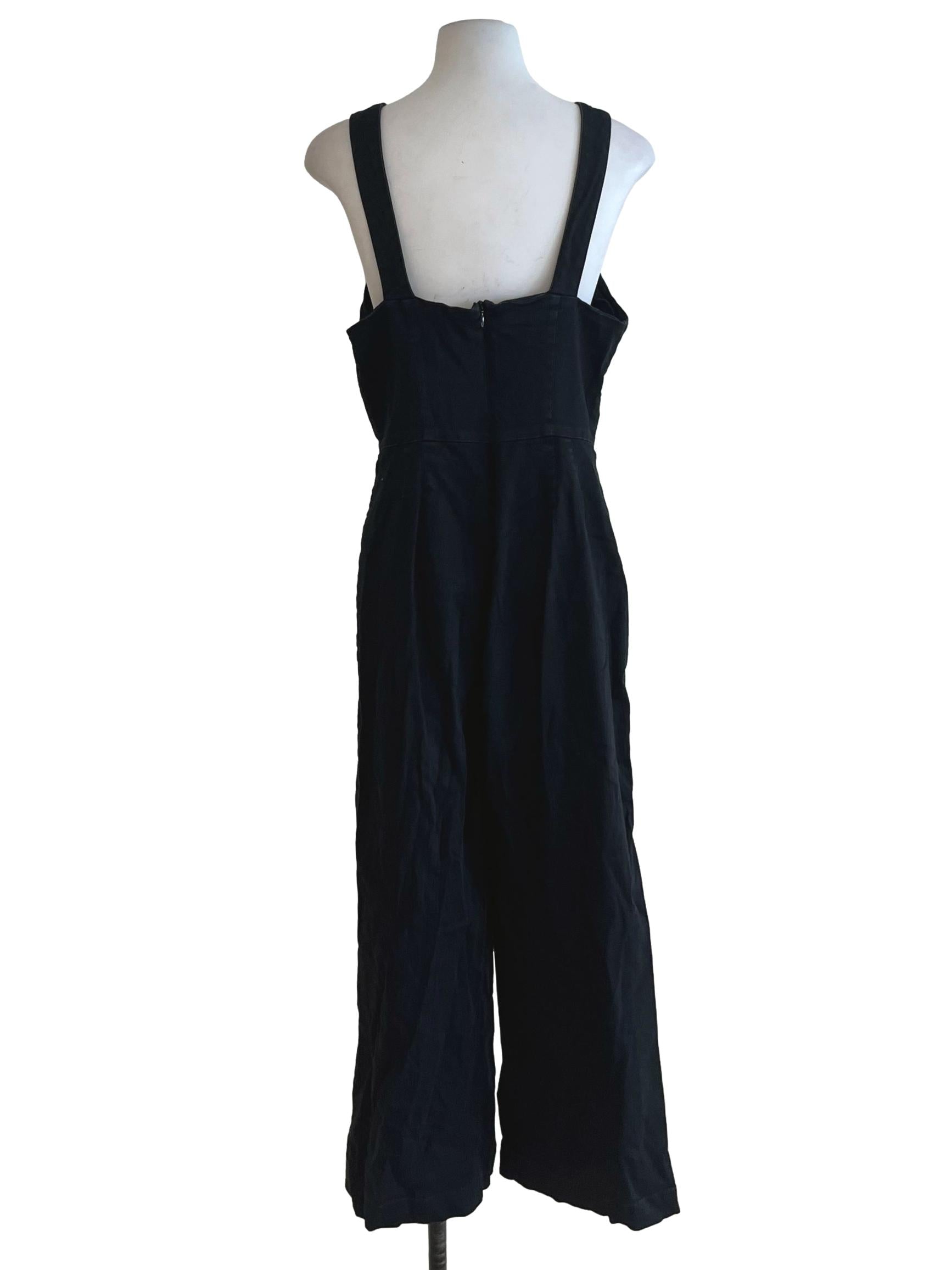 Black V-Neckline Jumpsuit