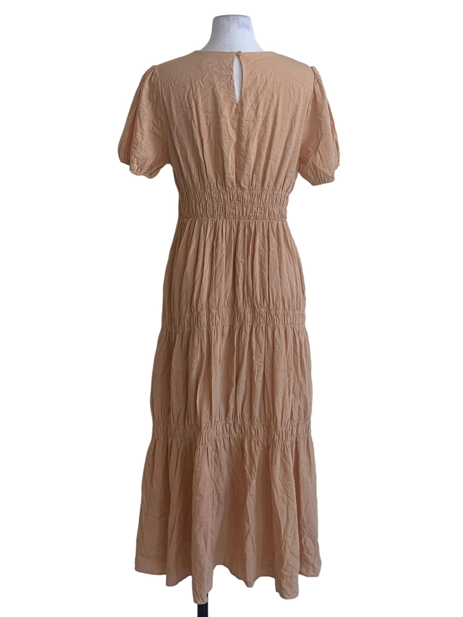 Latte Beige Dropwaist Dress