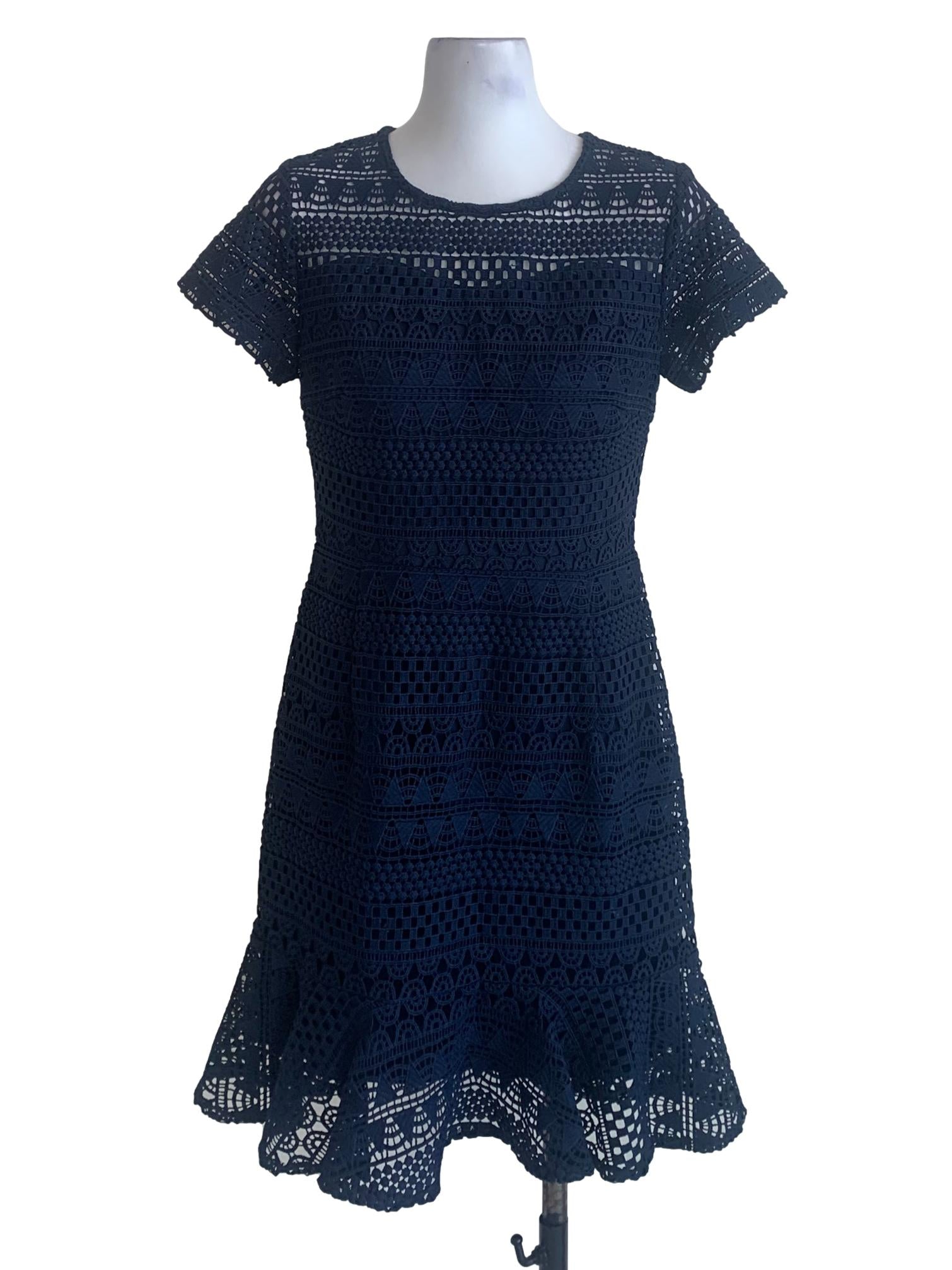 Navy Blue Laced Dress