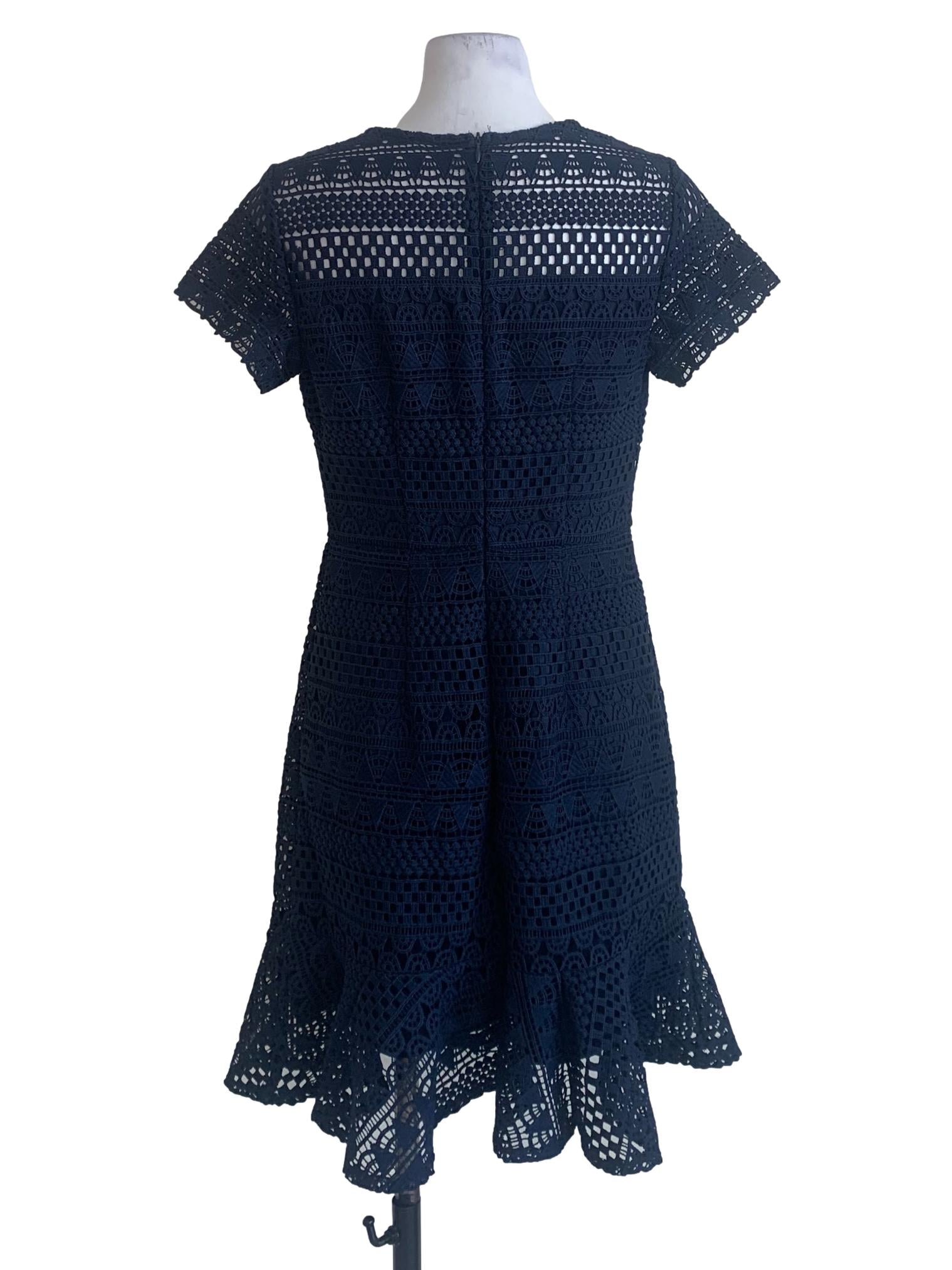 Navy Blue Laced Dress