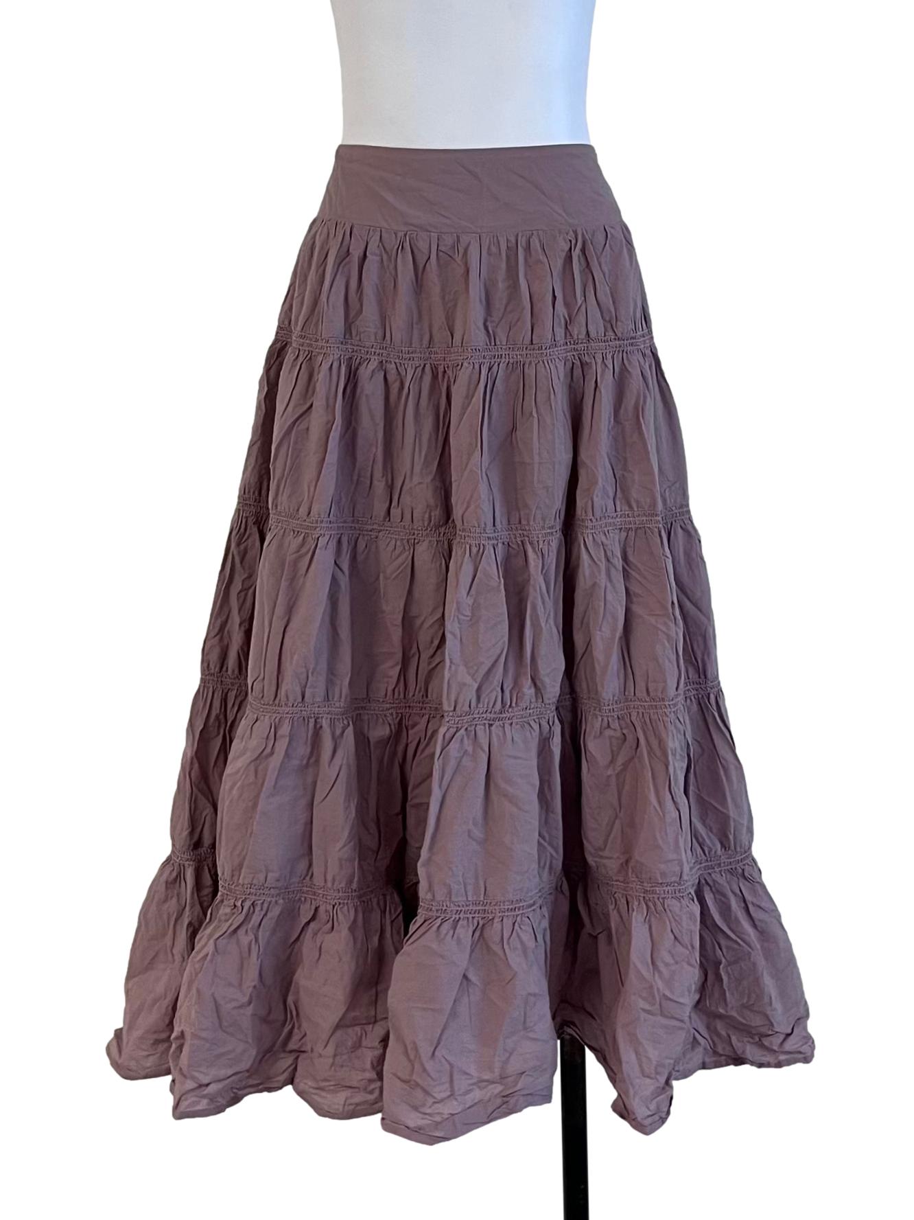 Blush Pink Box Pleated Skirt CM
