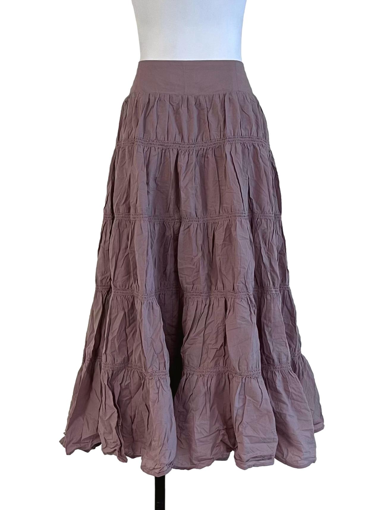 Blush Pink Box Pleated Skirt CM