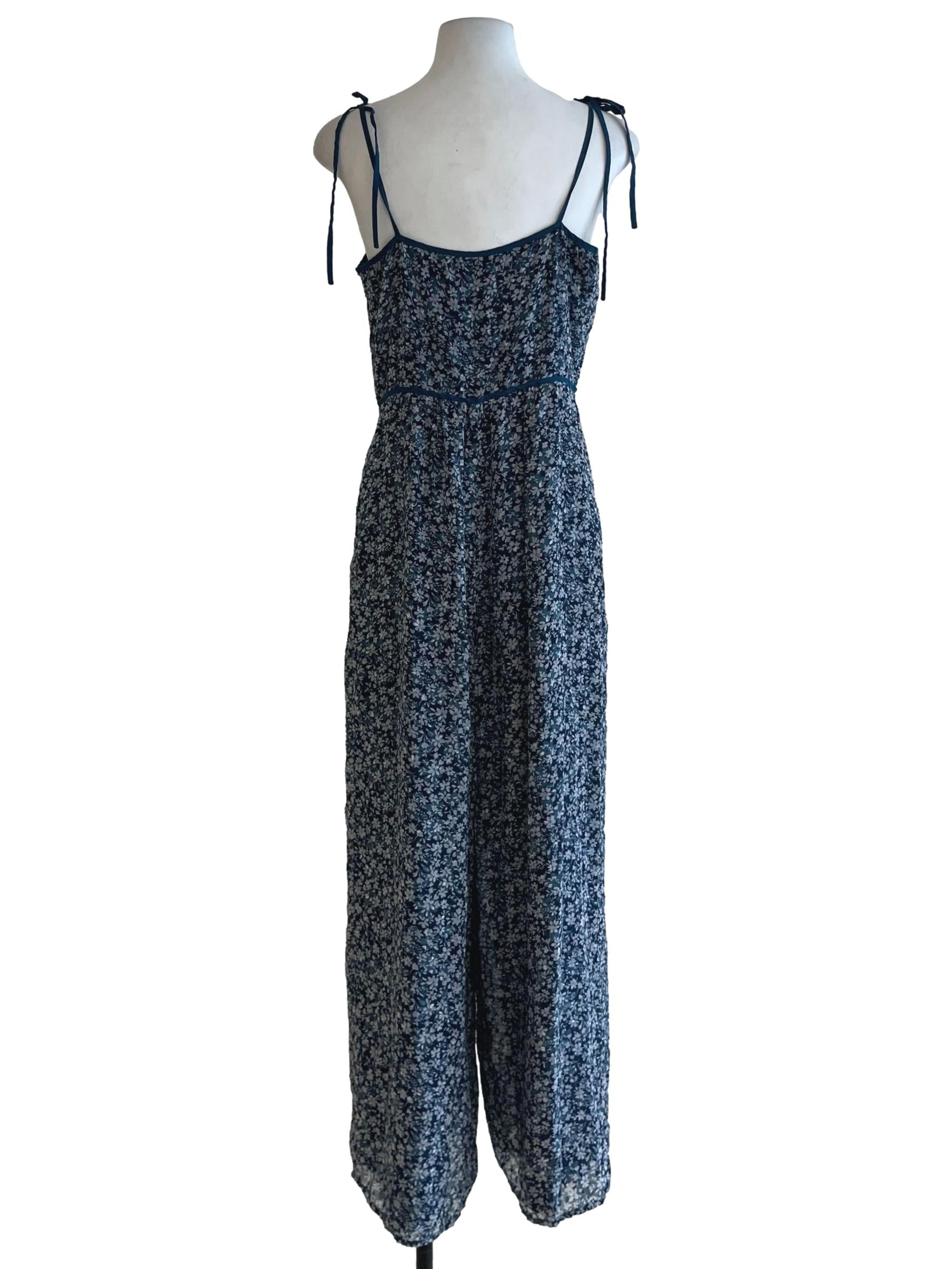 Blue Floral Jumpsuit