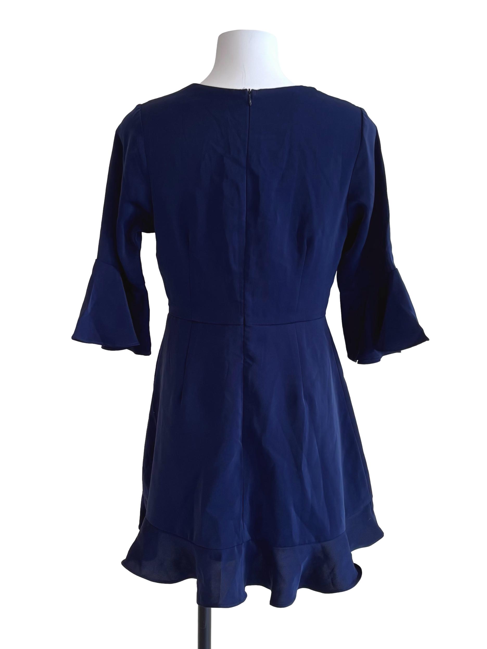 Navy Blue Wrap Romper TTR