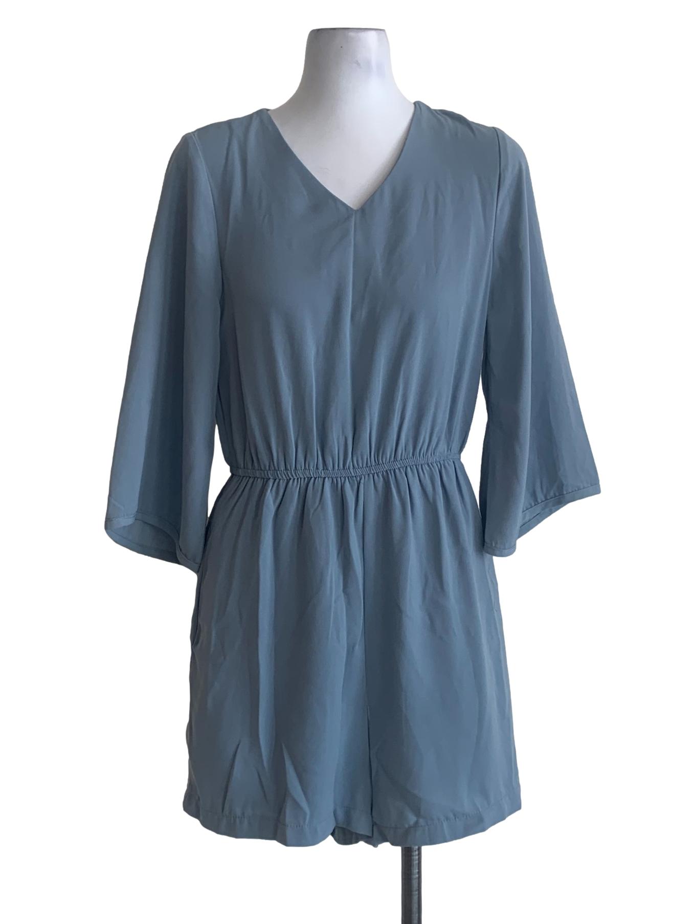 Stone Blue V Neck Rompers