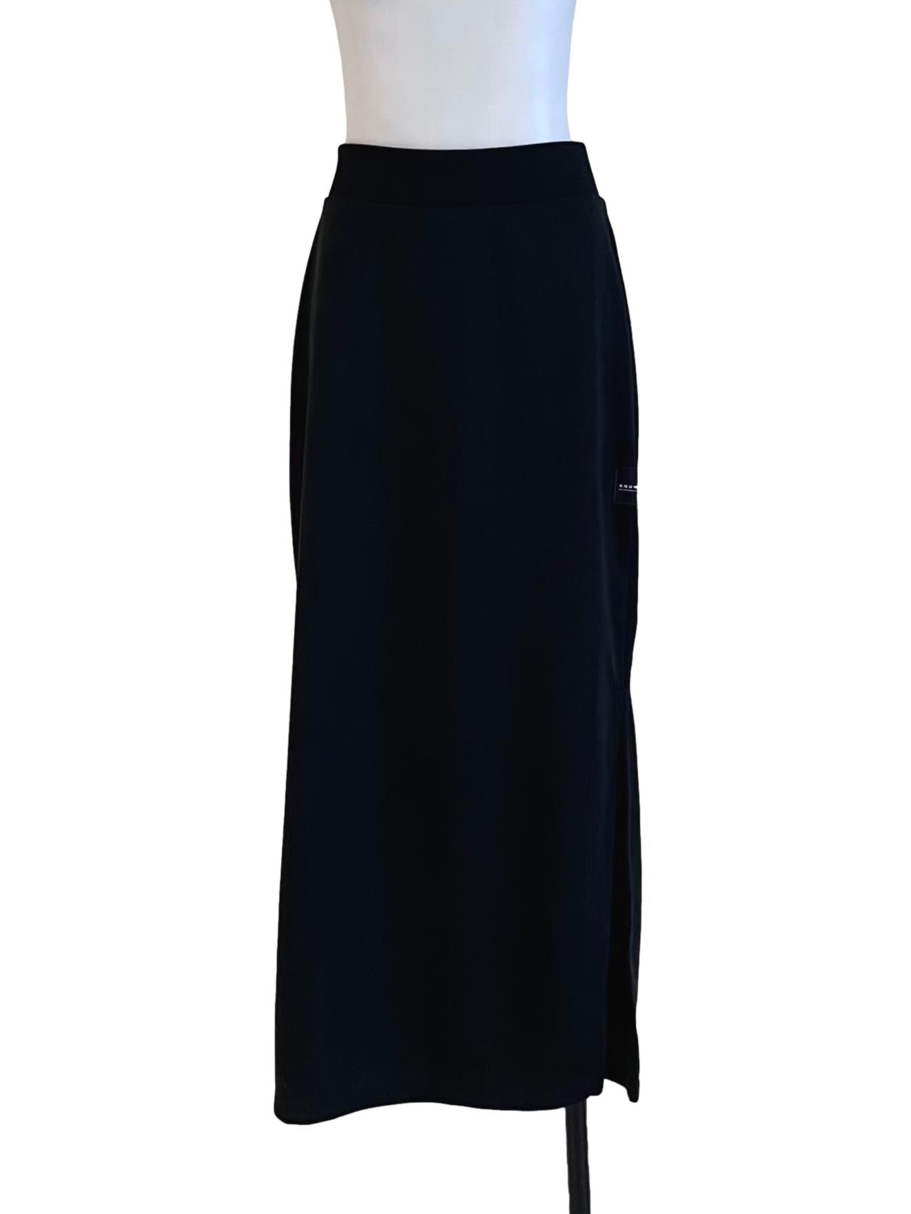 Onyx Black Draped Skirt