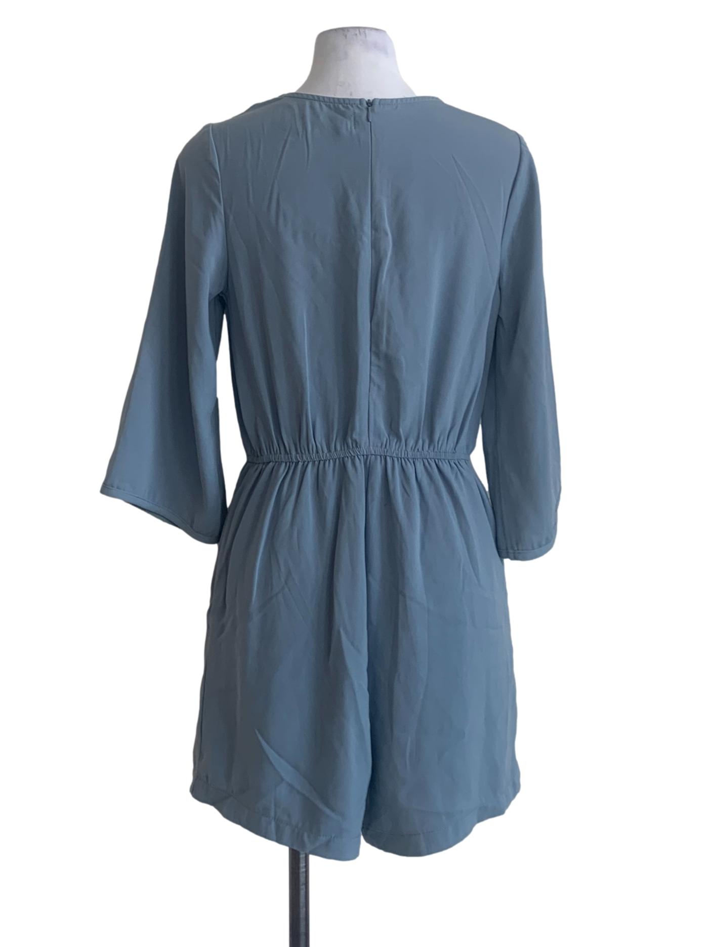 Stone Blue V Neck Rompers