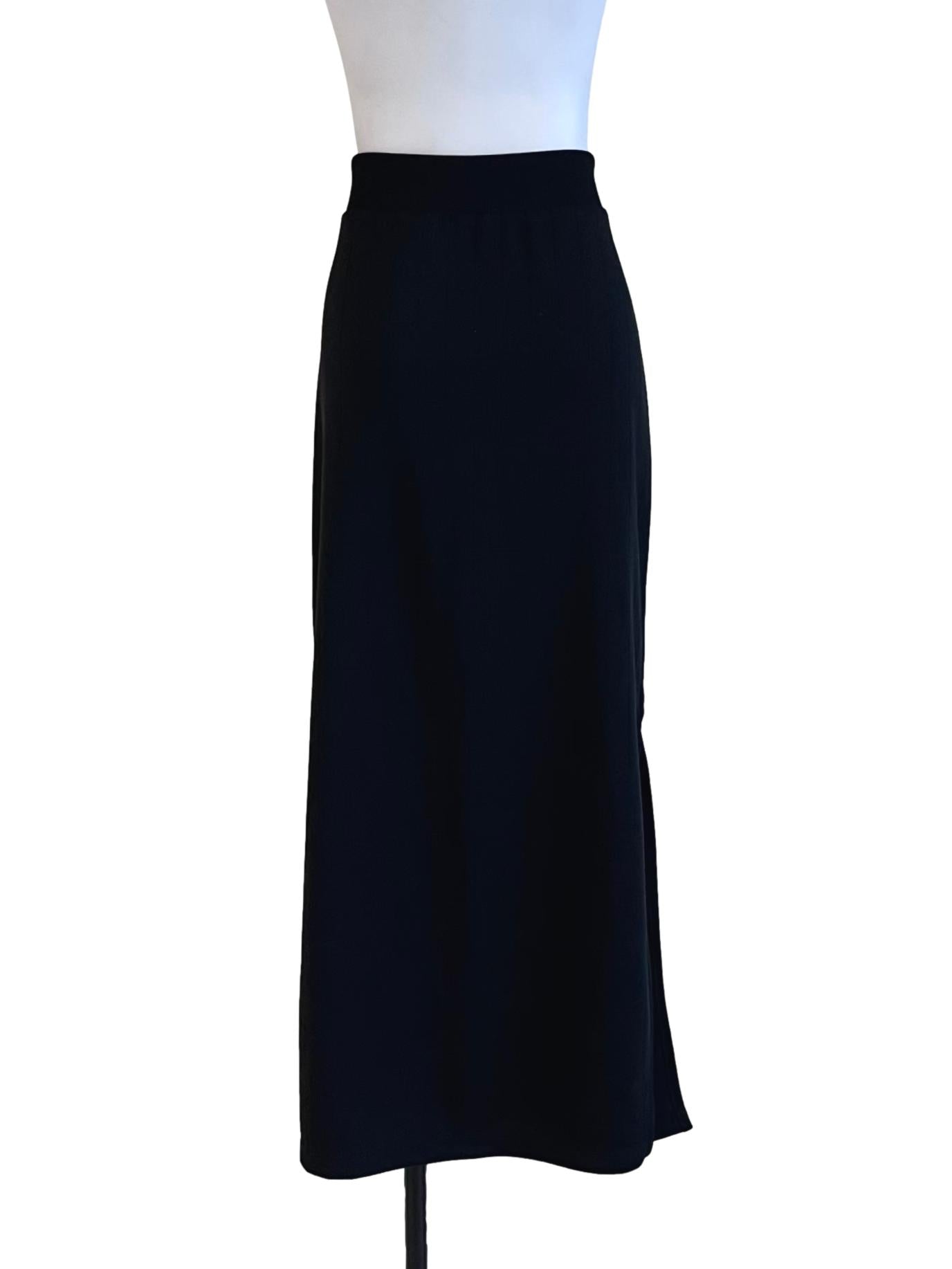 Onyx Black Draped Skirt