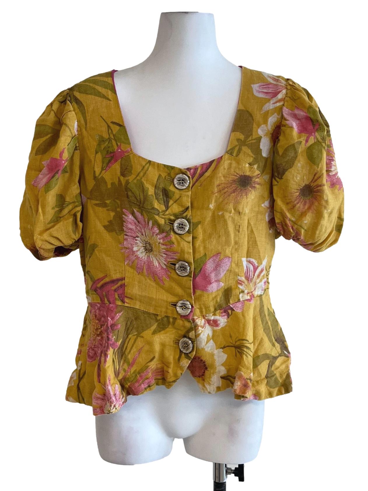 Buttermilk Floral Blouse